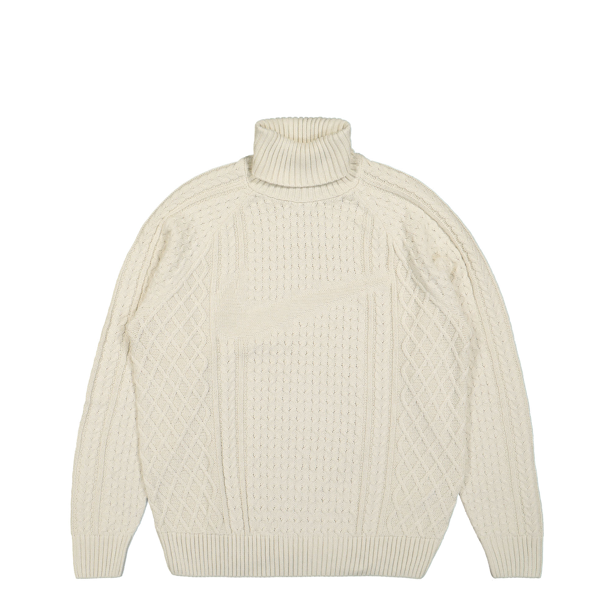 Nike NL Cable Knit Turtleneck Sweater Light Bone Sweatshirts FB7770 072 | Overkill