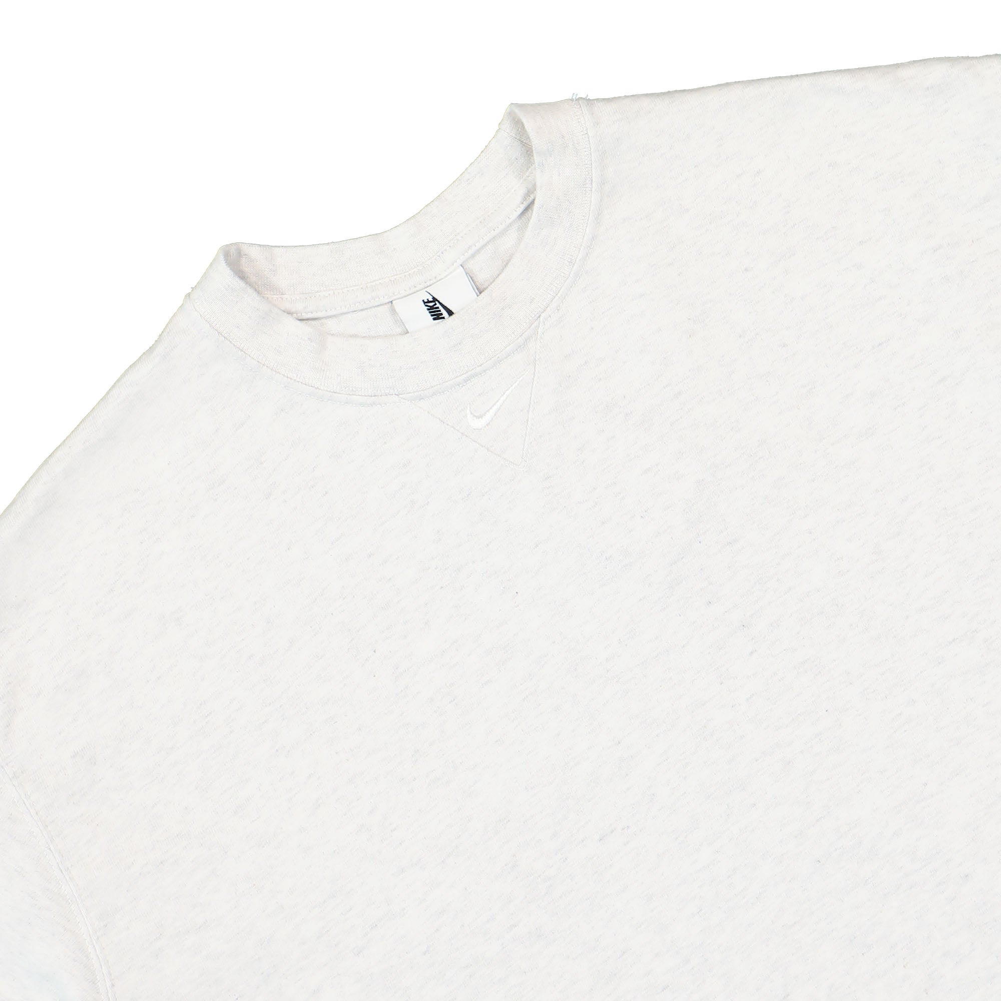 Nike Solo Swoosh Short-Sleeve Heavyweight Top Birch Heather / White T-Shirts Close-up | Overkill