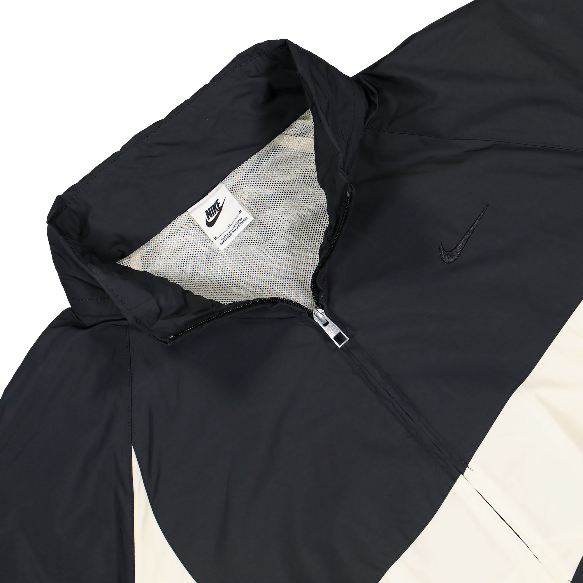 Nike Swoosh Woven Jacket Black / Coconut Milk / Black Jackets Close-up | Overkill