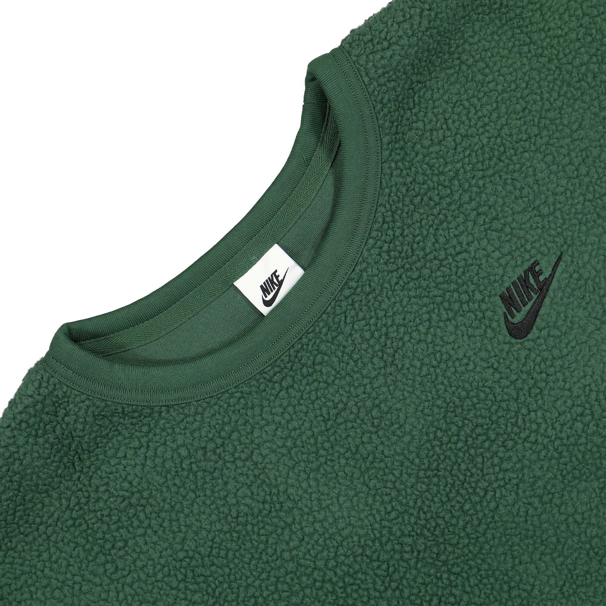 Nike Club Fleece+ Sherpa Winter Crew Fir / Black Sweatshirts Close-up | Overkill