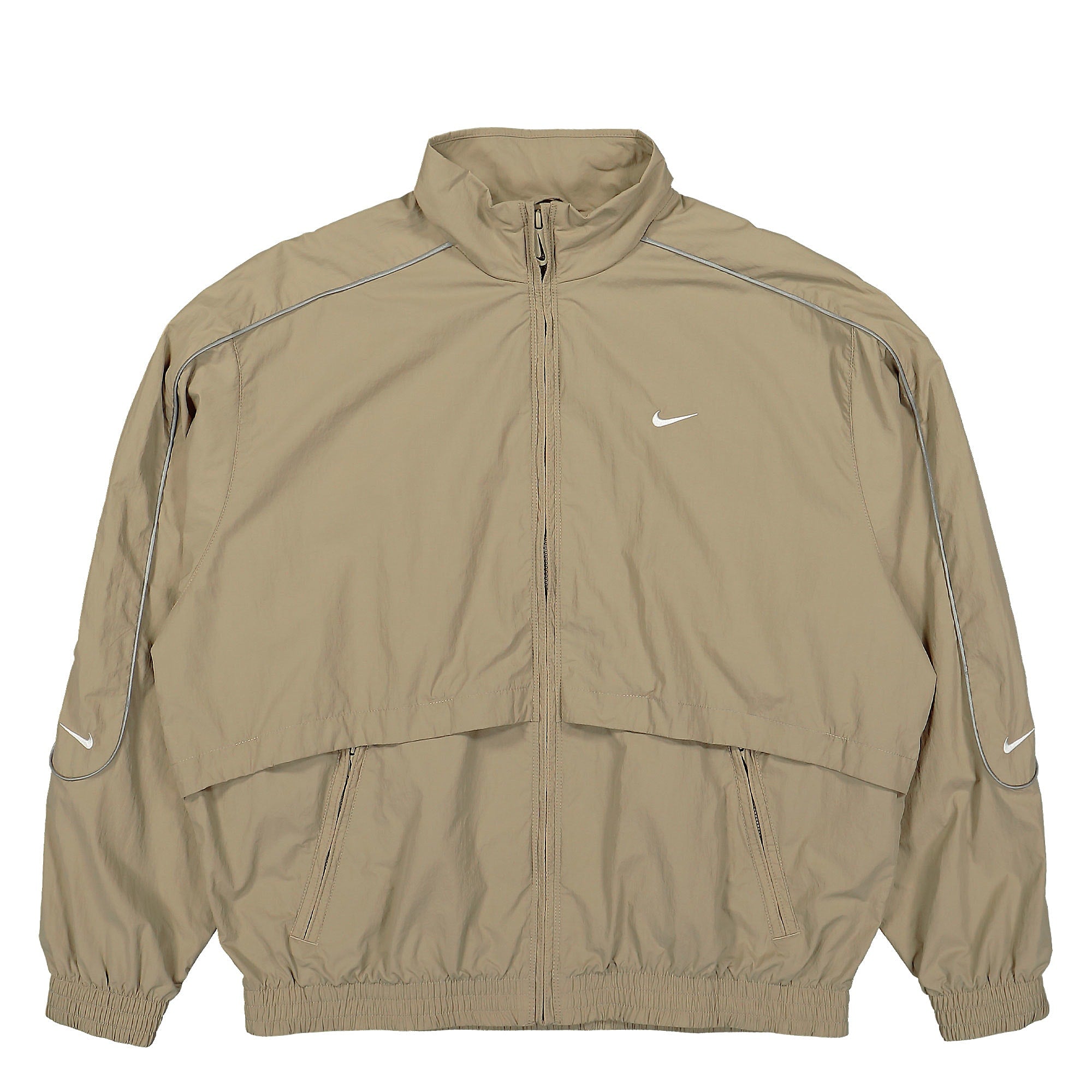 Nike Solo Swoosh Woven Track Jacket Khaki / White Track Jackets FB8622 247 | Overkill