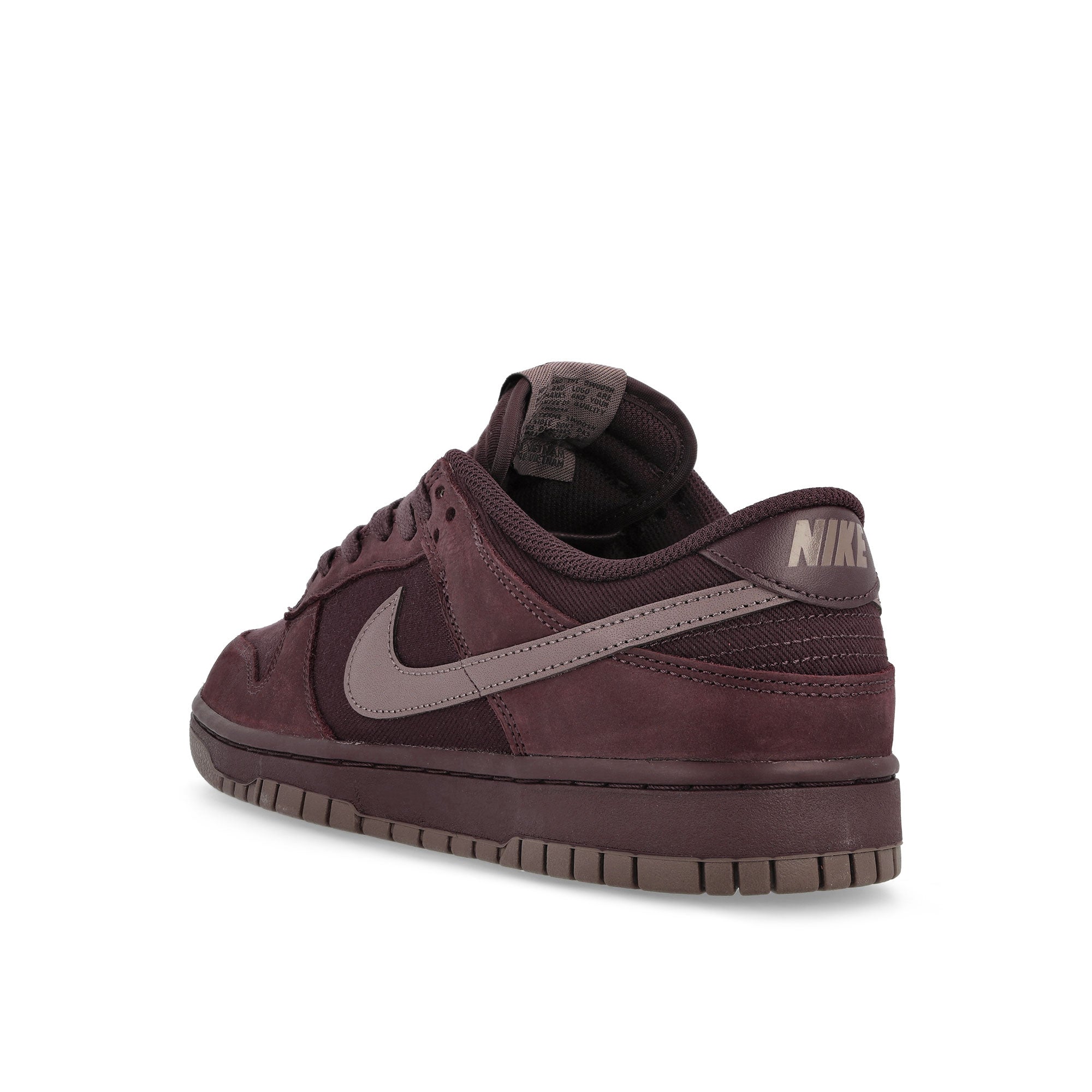 Nike Dunk Low Retro Premium Burgundy Crush / Plum Eclipse Low Top Sneakers Material | Overkill
