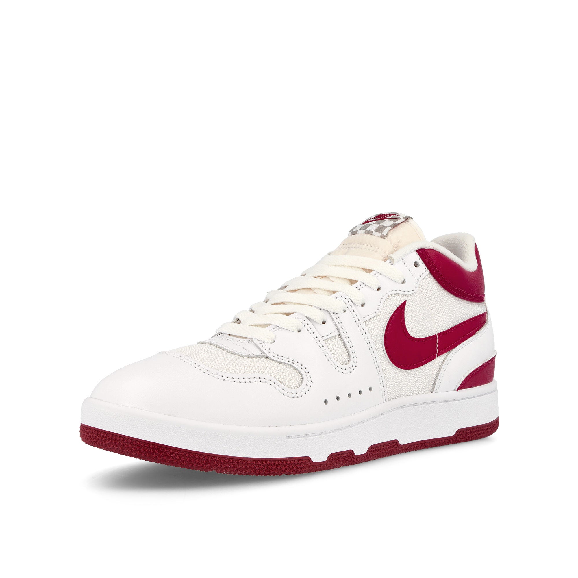 Nike Mac Attack QS SP White-Red Crush-White Mid Top Sneakers Close Up | Overkill