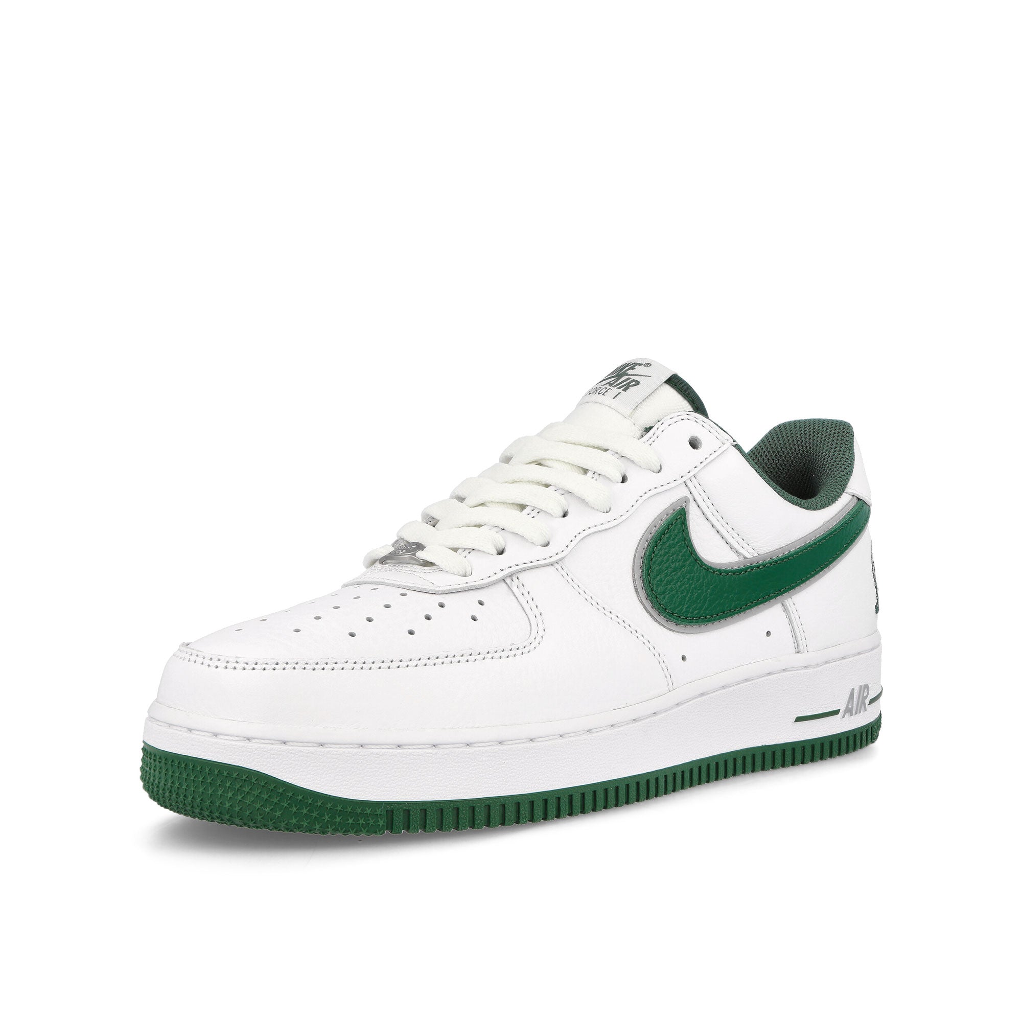 Nike Air Force 1 Low White-Deep Forest - Wolf Grey Low Top Sneakers Close Up | Overkill