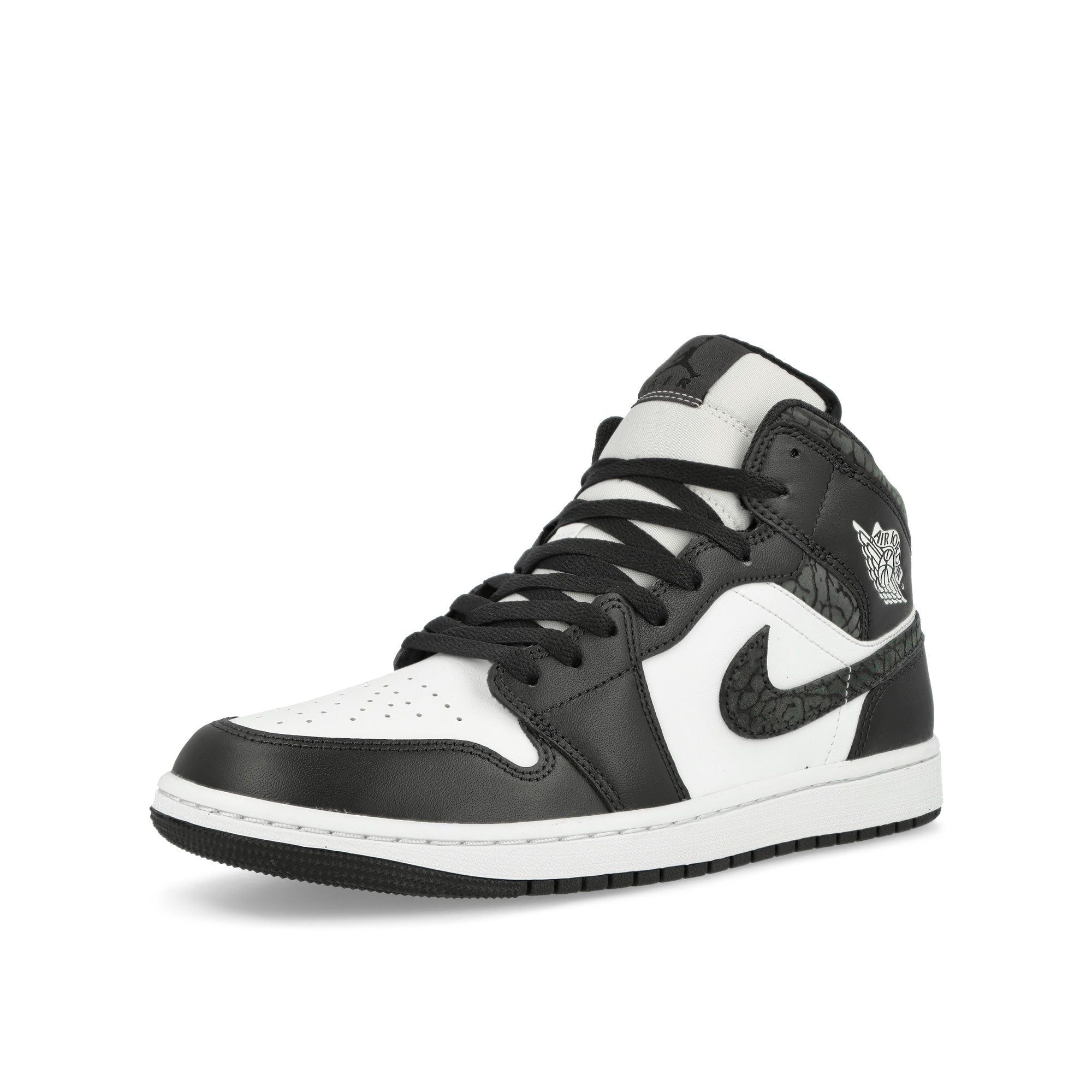 Jordan Air Jordan 1 Mid Se Off Noir-Black – White - Black Mid Top Sneakers Close Up | Overkill