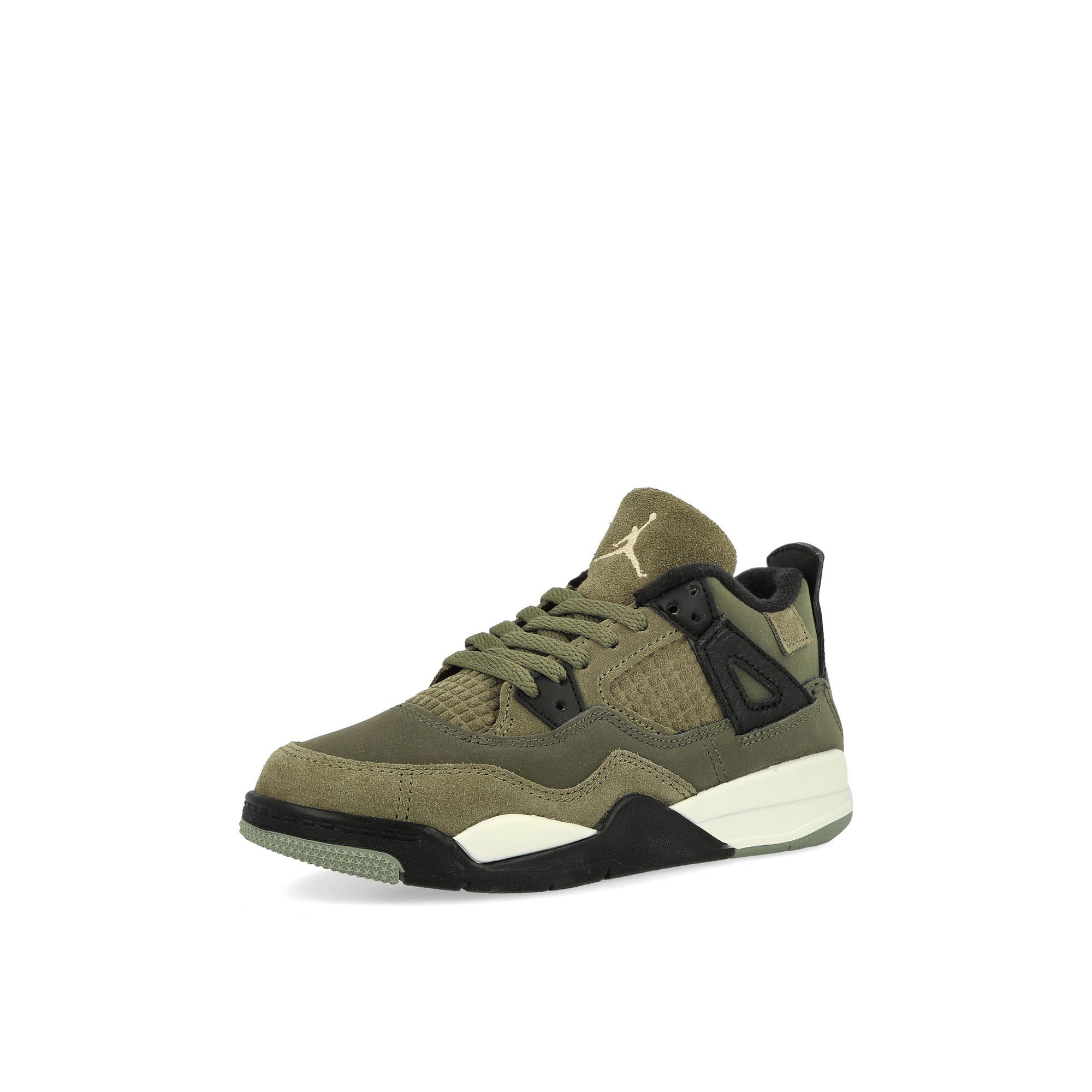 Jordan Jordan 4 Retro Se Craft PS Medium Olive-Pale Vanilla - Cargo Khaki Sneakers Close Up | Overkill