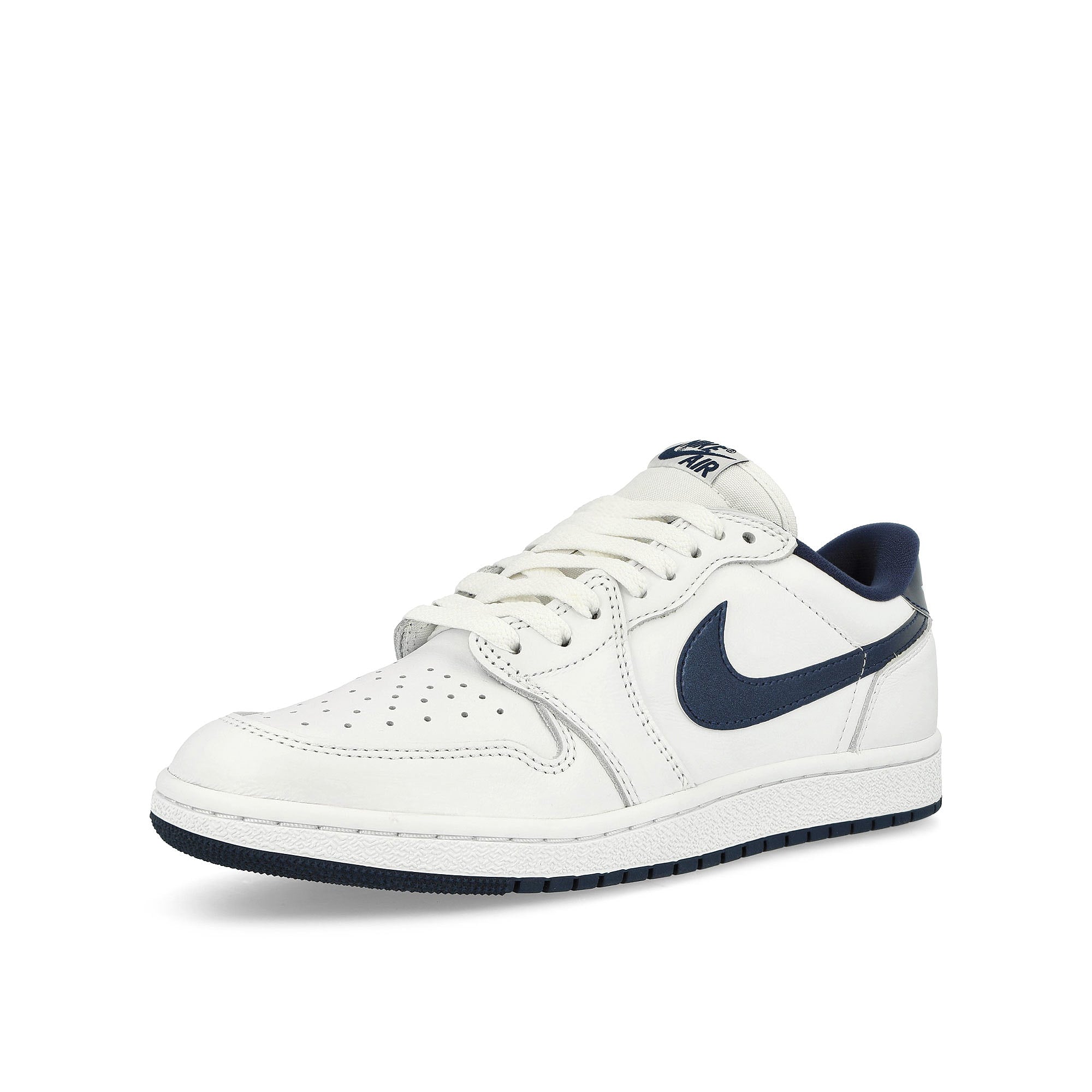 Jordan Air Jordan 1 Low 85 White / Navy - White Low Top Sneakers Close Up | Overkill