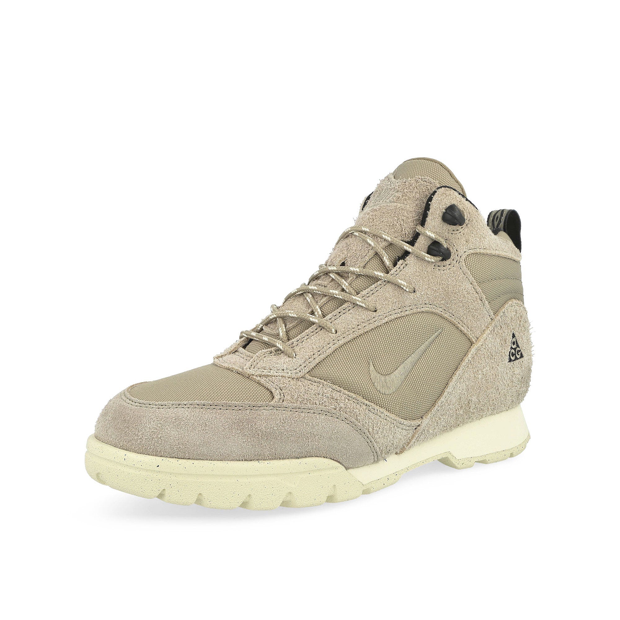 Nike ACG Torre Mid Waterproof Khaki / Khaki - Coconut Milk - Black Mid Top Sneakers Close Up | Overkill