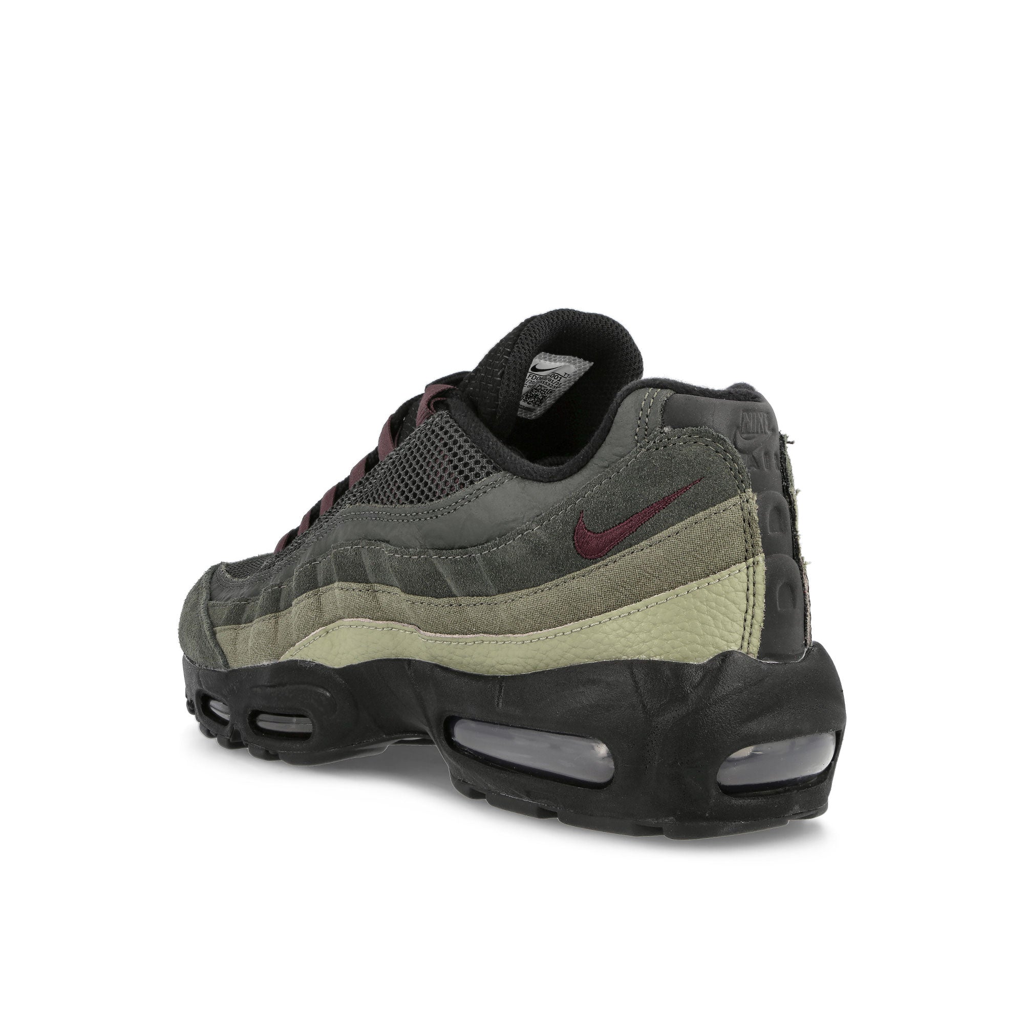 Nike Air Max 95 Black-Earth - Sequoia - Kargo Khaki Low Top Sneakers Material | Overkill