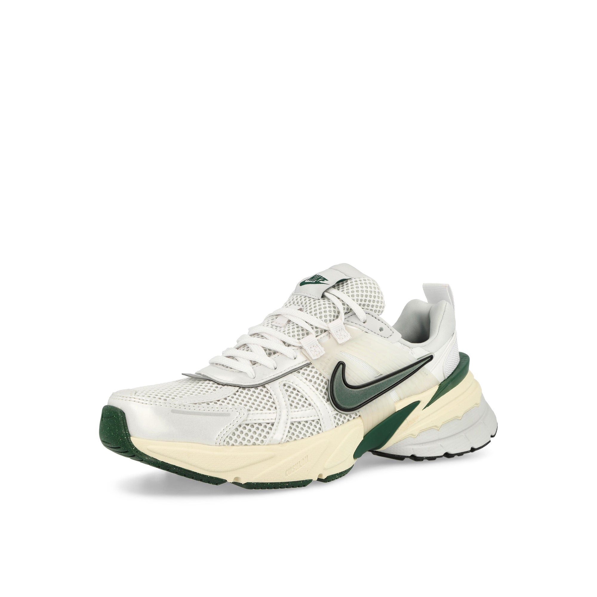 Nike W V2K Run White / Platinum Tint - Photon Dust - Fire Low Top Sneakers Close Up | Overkill