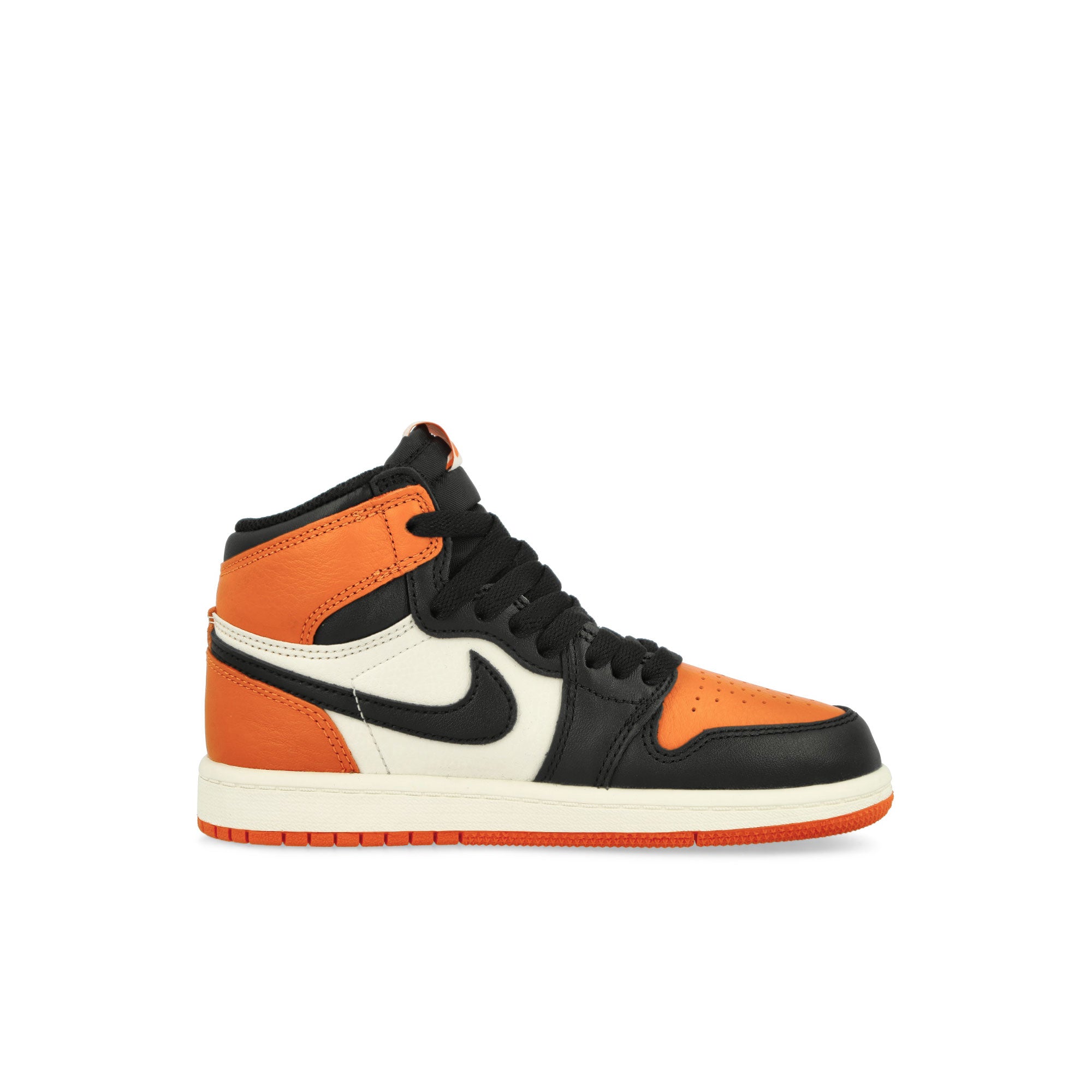 Jordan 1 Retro High OG PS Shattered Backboard Black / Black - Sail - Starfish Kids High Top Sneakers FD1412 008 Silhouette | Overkill