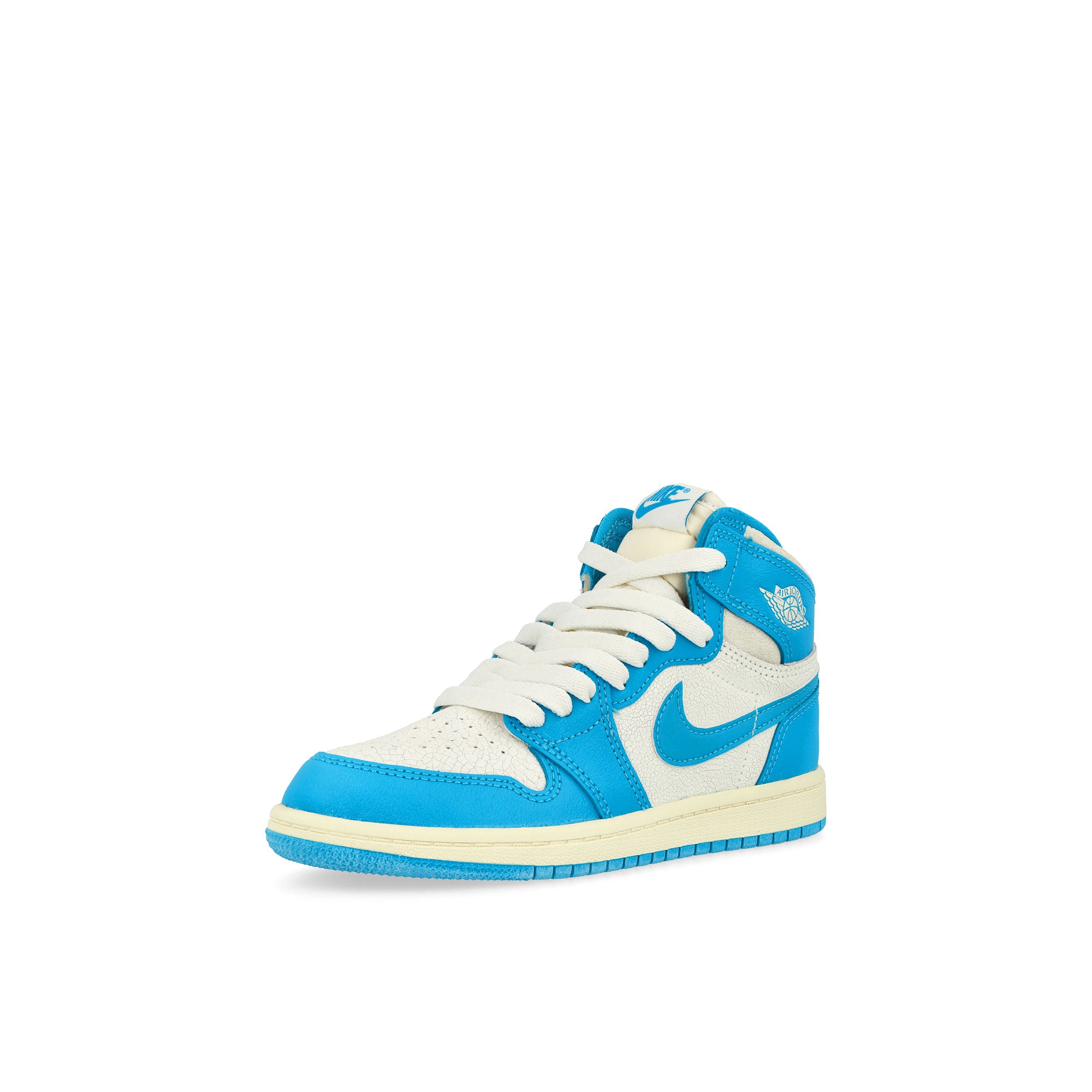 Jordan Jordan 1 Retro High OG PS Dark Powder Blue / Dark Powder Blue - Sail High Top Sneakers Close Up | Overkill