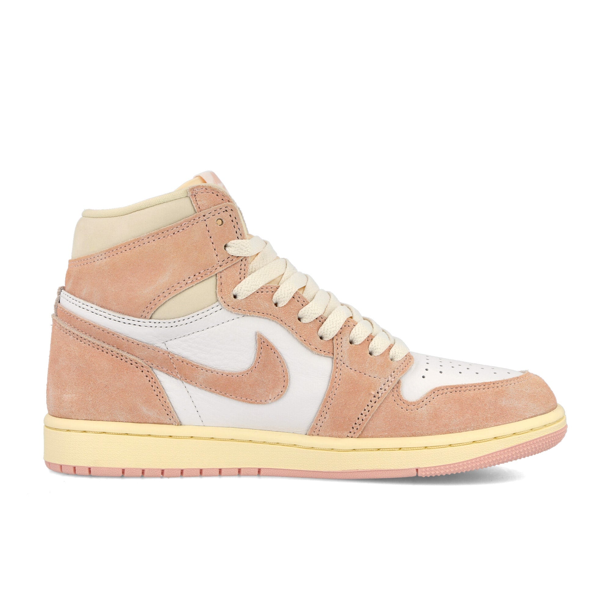 Jordan Wmns Air Jordan 1 Retro Hi OG Atmosphere-White - Muslin - Sai Sneakers Silhouette | Overkill