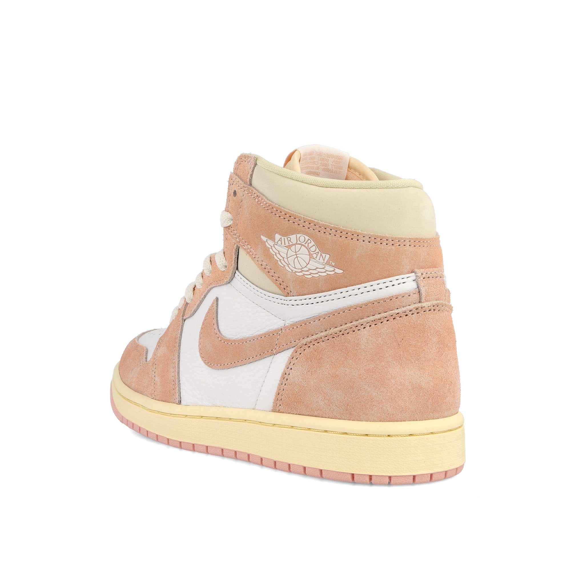 Jordan Wmns Air Jordan 1 Retro Hi OG Atmosphere-White - Muslin - Sai Sneakers Material | Overkill