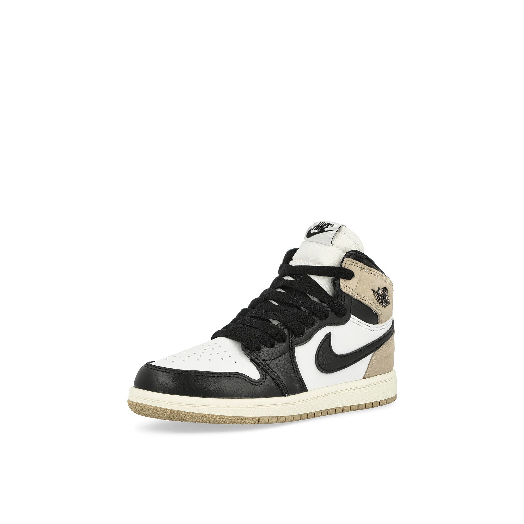 Jordan Jordan 1 Retro High OG PS Black / Legend Mid Brown - White - Sail High Top Sneakers Close Up | Overkill
