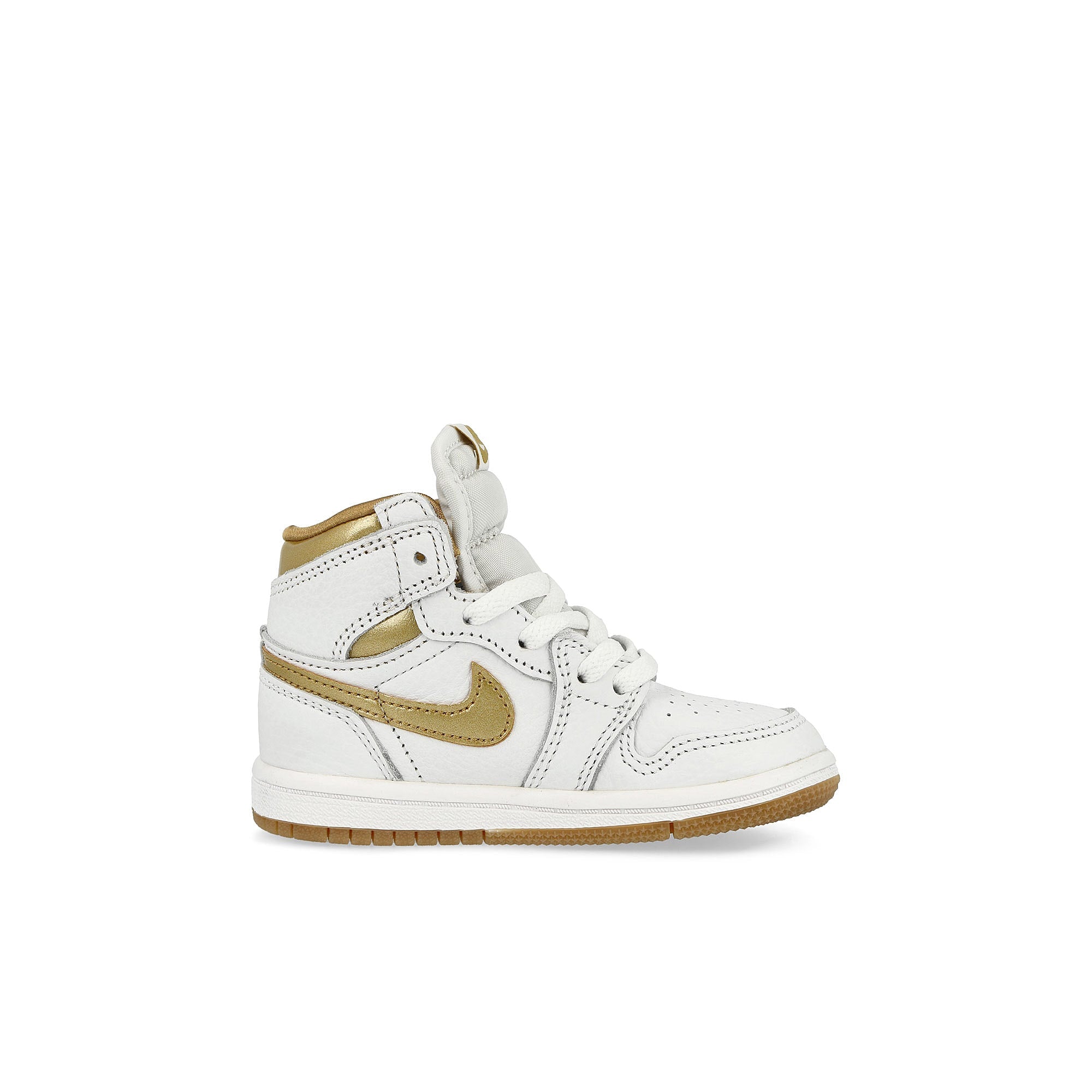 Jordan Jordan 1 Retro High OG TD White / Metallic Gold - Gum Light Brown Sneakers Silhouette | Overkill