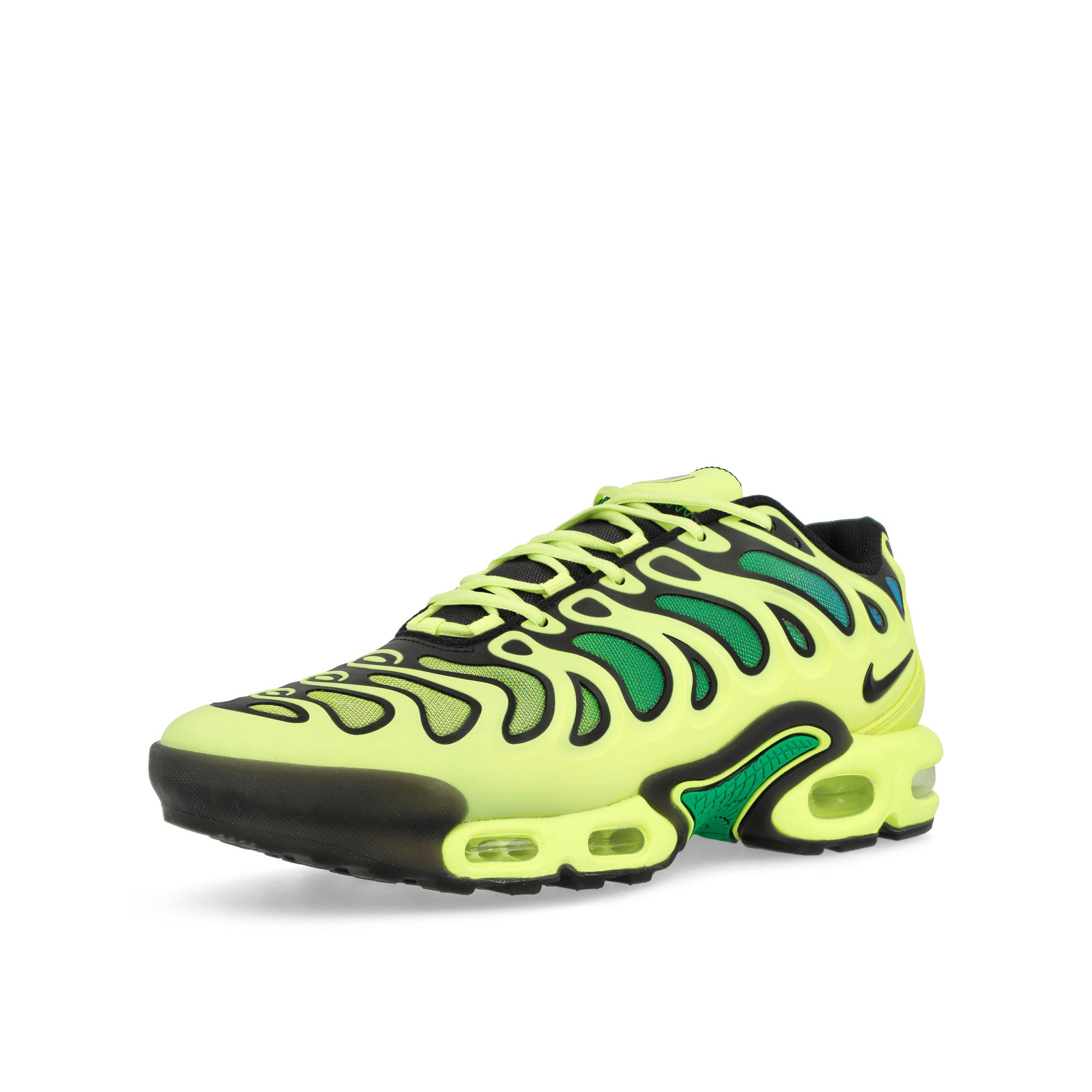 Nike Air Max Plus Drift Light Lemon Twist / Black - Stadium Green Low Top Sneakers Close Up | Overkill