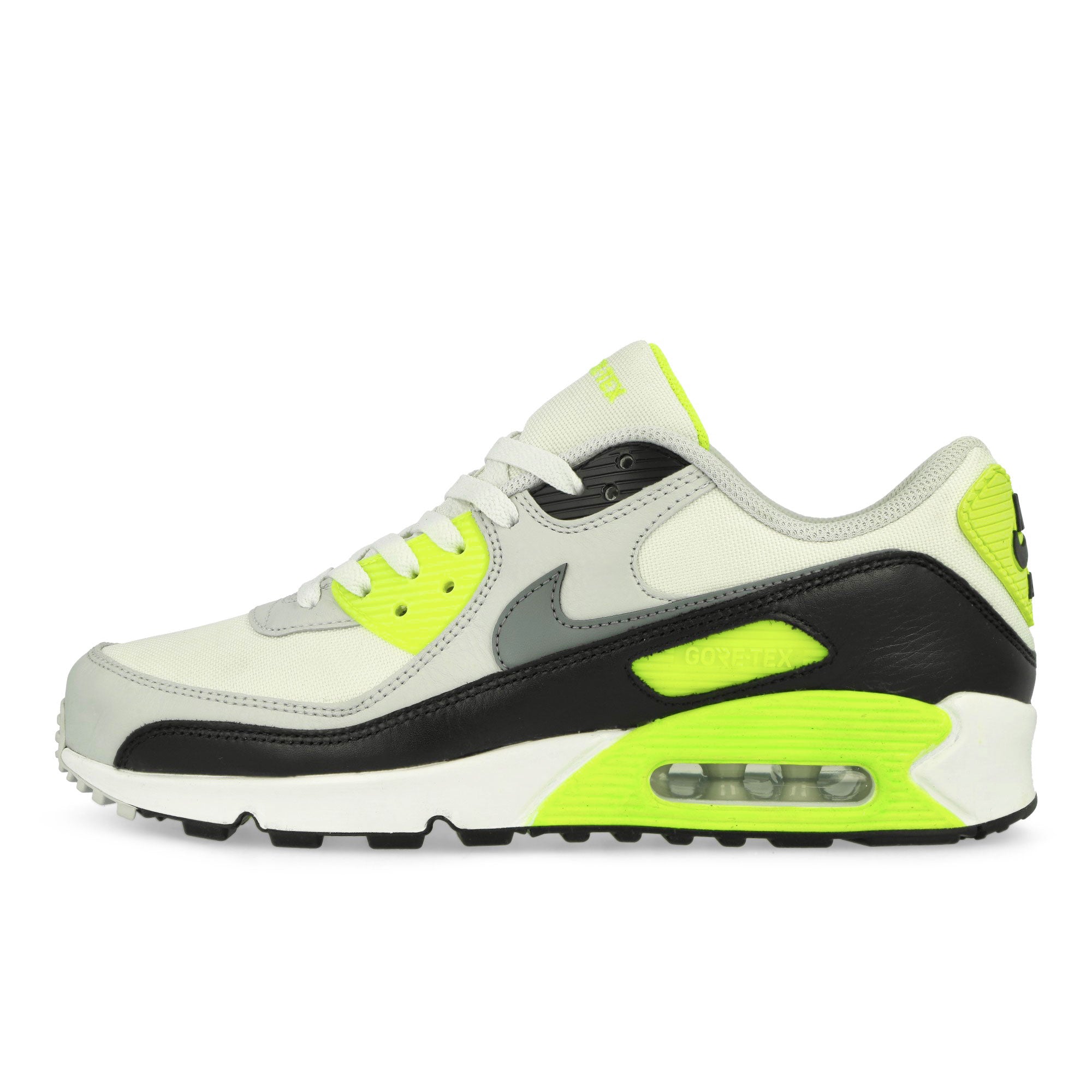 Nike Air Max 90 GTX Summit White / Cool Grey - Volt - Black Low Top Sneakers FD5810 102 | Overkill