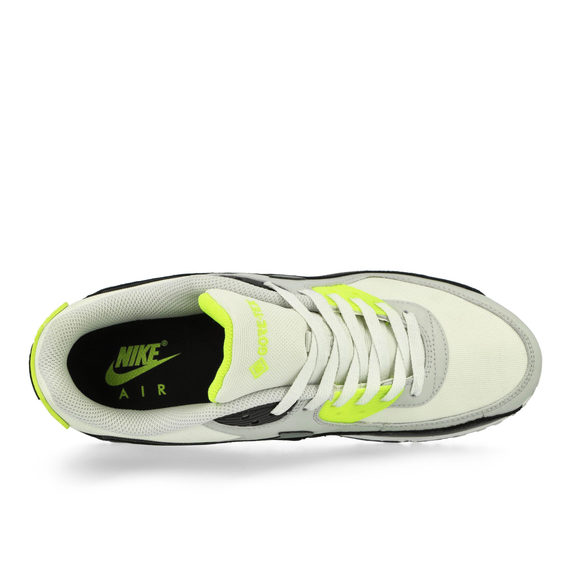 Nike Air Max 90 GTX Summit White / Cool Grey - Volt - Black Low Top Sneakers Detailfoto | Overkill