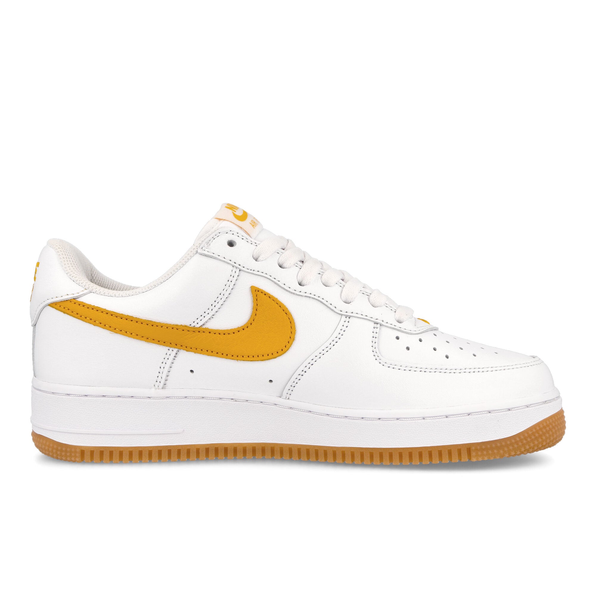 Nike Air Force 1 Low Retro QS White-University Gold - Gum Yellowo Low Top Sneakers Silhouette | Overkill