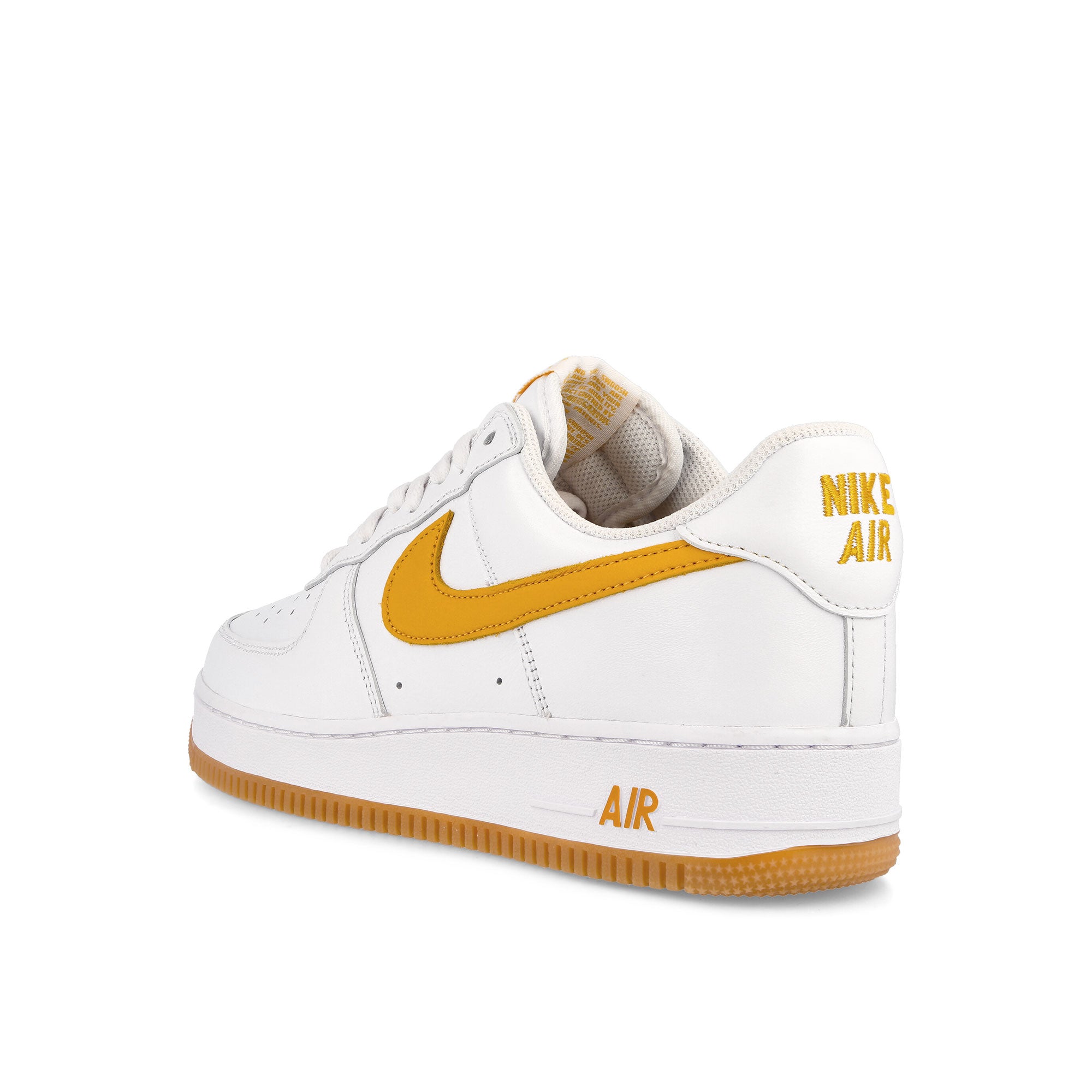 Nike Air Force 1 Low Retro QS White-University Gold - Gum Yellowo Low Top Sneakers Material | Overkill