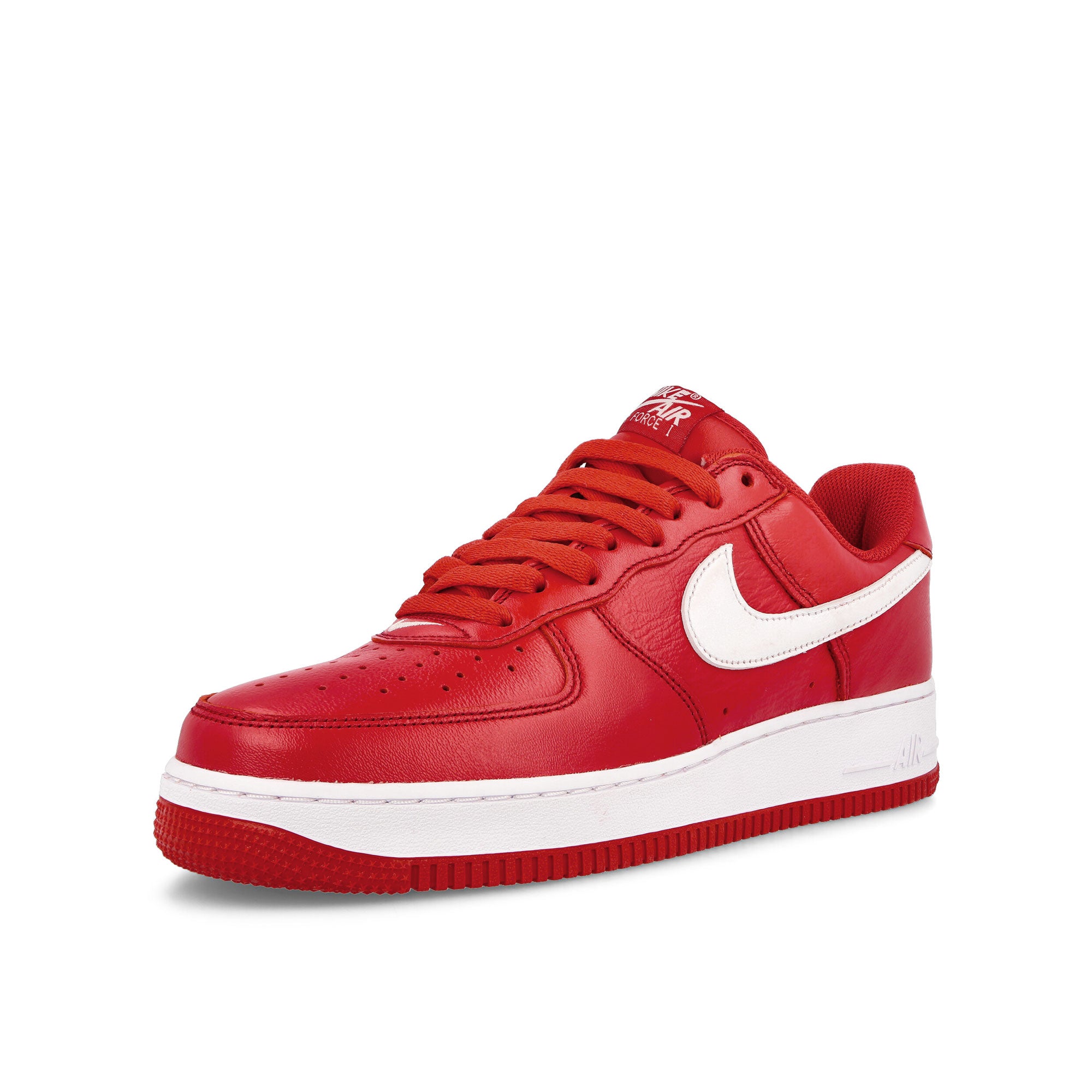 Nike Air Force 1 Low Retro QS University Red-White Low Top Sneakers Close Up | Overkill