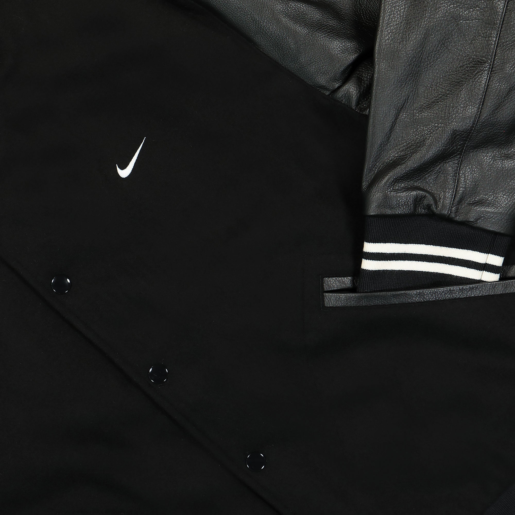 Nike Authentics Varsity College Jacket Black / White Bomber & Varsity Jackets Detailfoto | Overkill