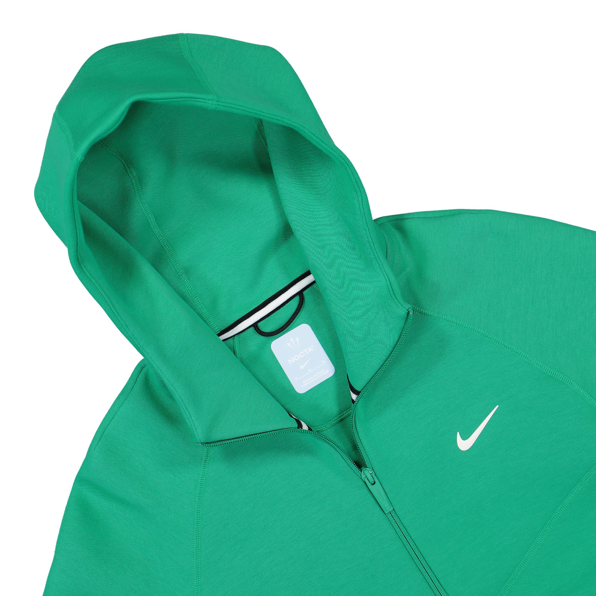 Nike NOCTA x Nike Tech Fleece Full-Zip Hoodie Stadium Green / Sail Hoodies Close-up | Overkill