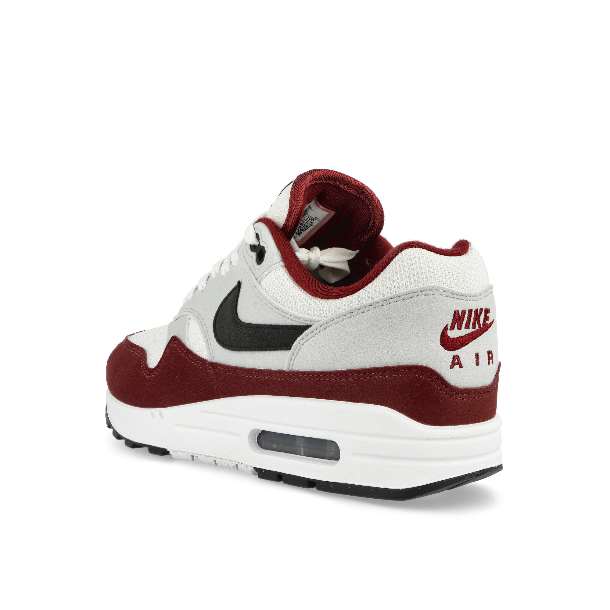 Nike Air Max 1 White / Black - Dark Team Red - Pure Platinut Low Top Sneakers Material | Overkill