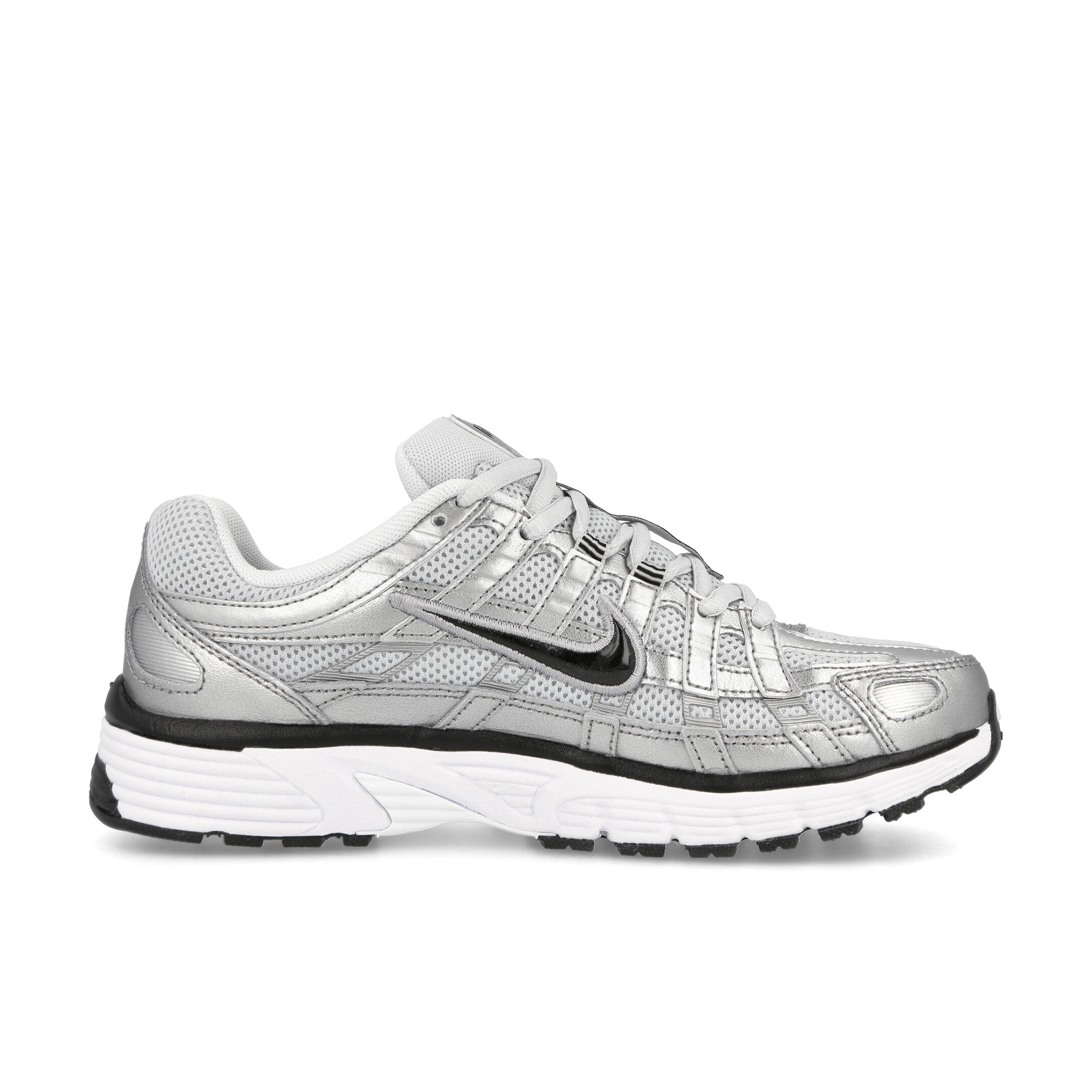 Nike Wmns P-6000 White-Black - Metallic Silver Low Top Sneakers Silhouette | Overkill
