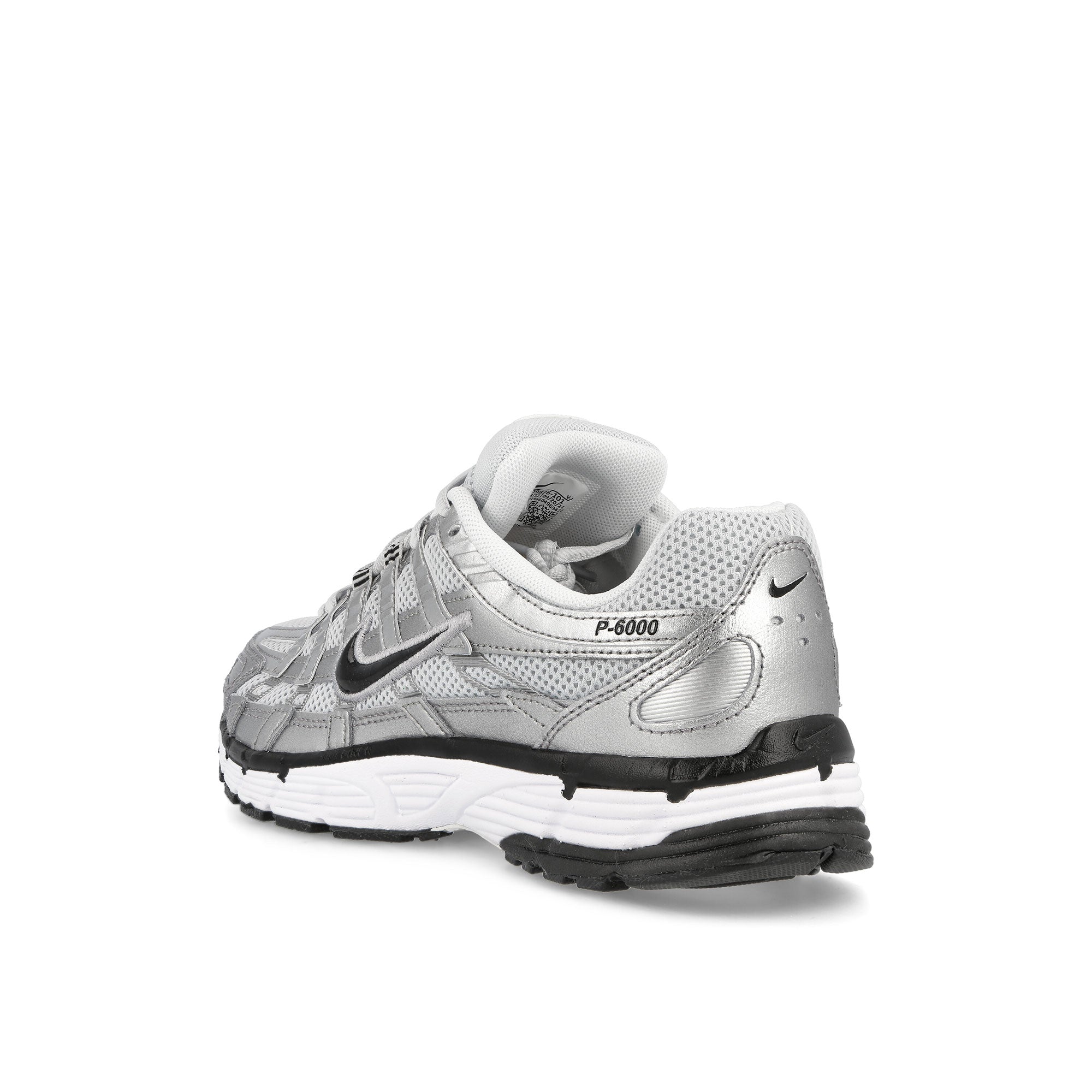 Nike Wmns P-6000 White-Black - Metallic Silver Low Top Sneakers Material | Overkill