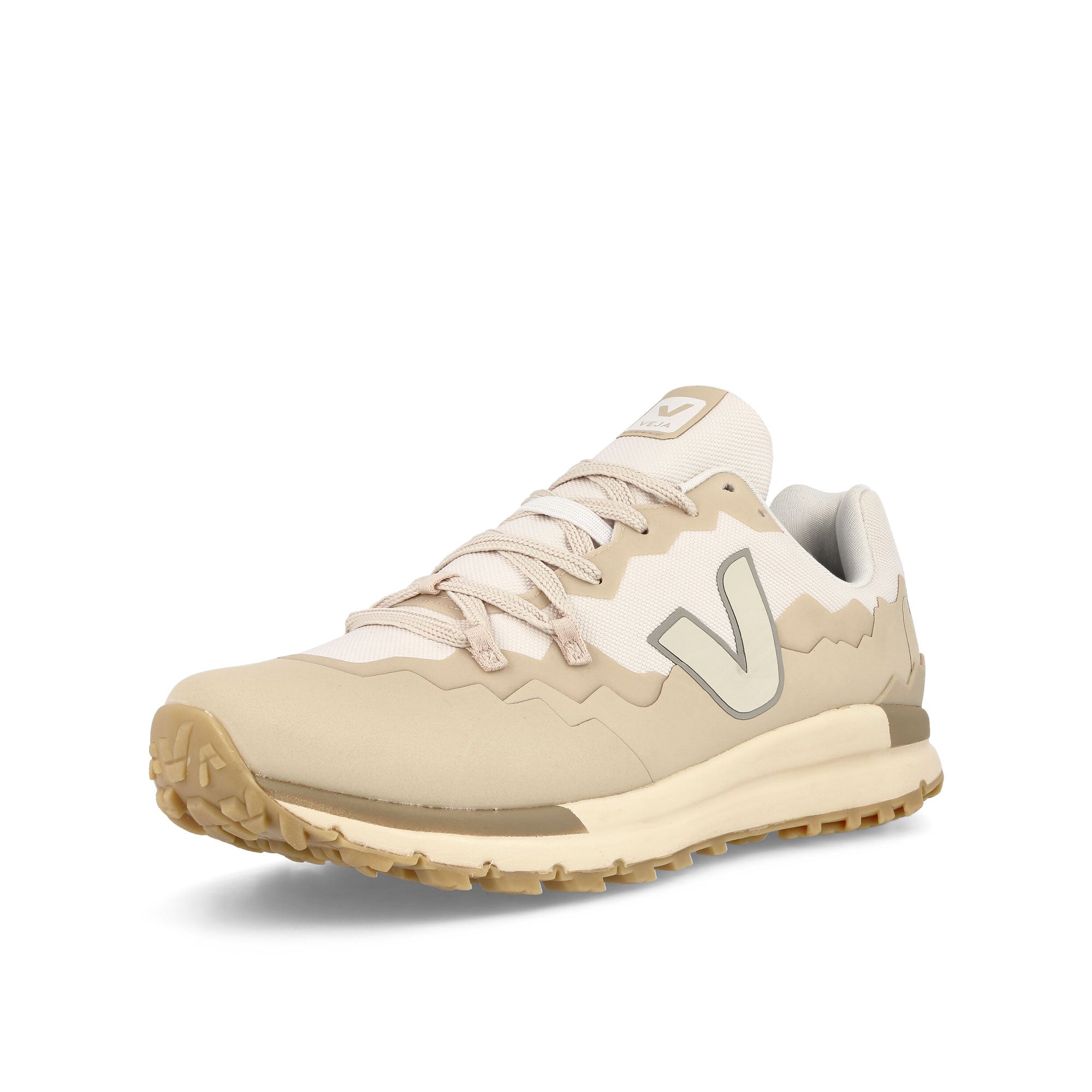 Veja Fitz Roy Trek-Shell Gravel-Pierre-Almondo Low Top Sneakers Close Up | Overkill