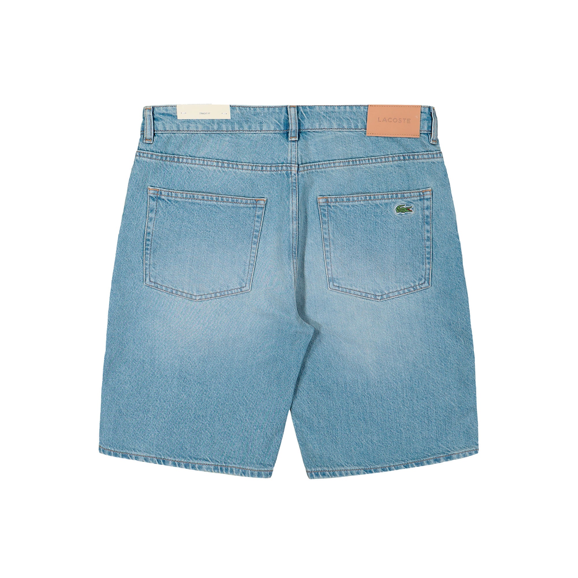 Lacoste Straight Leg Cotton Denim Bermuda Shorts Washed Bleach Shorts FH9932-00 MKU Close-up | Overkill