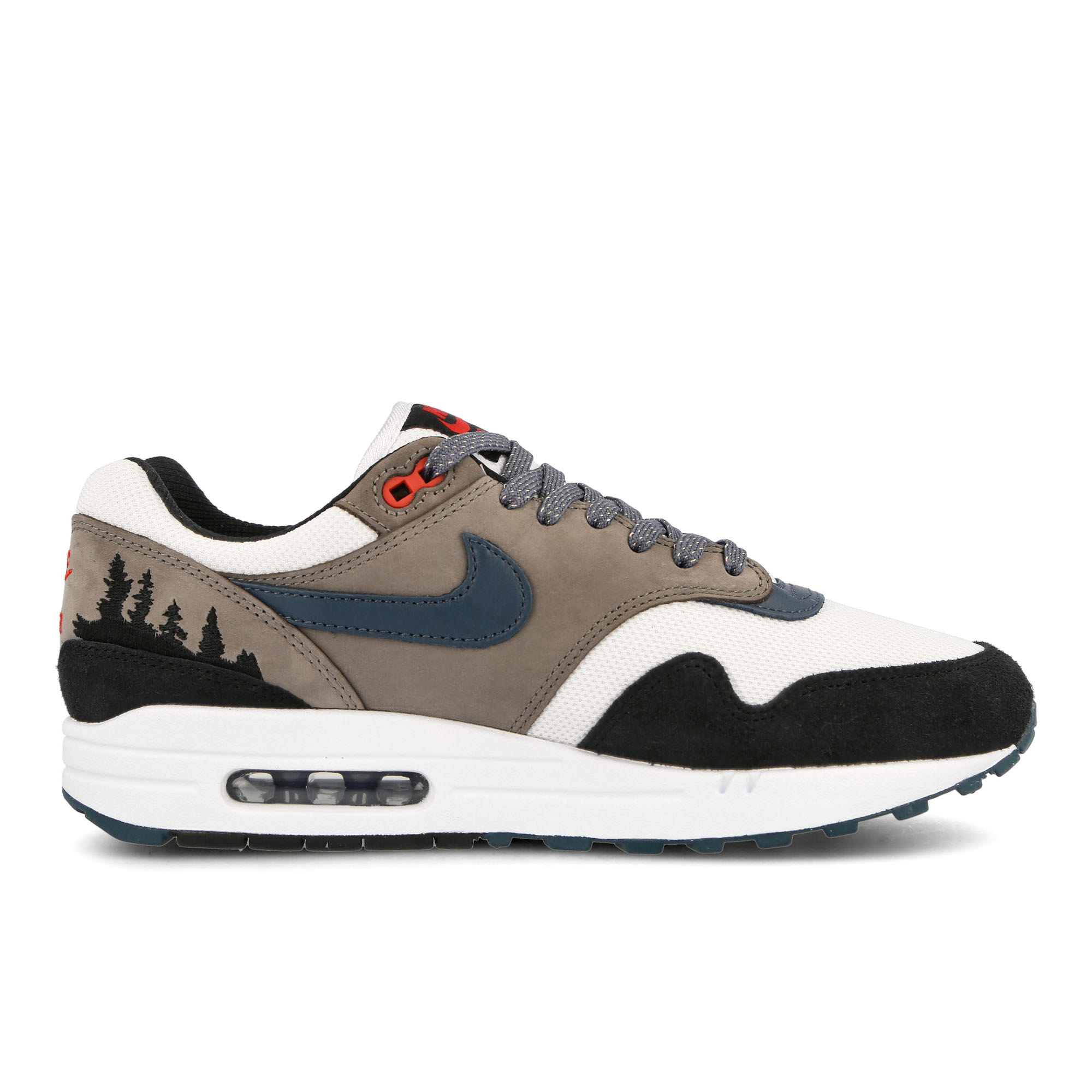 Nike Air Max 1 PRM White-Slate Blue - Black Low Top Sneakers Silhouette | Overkill