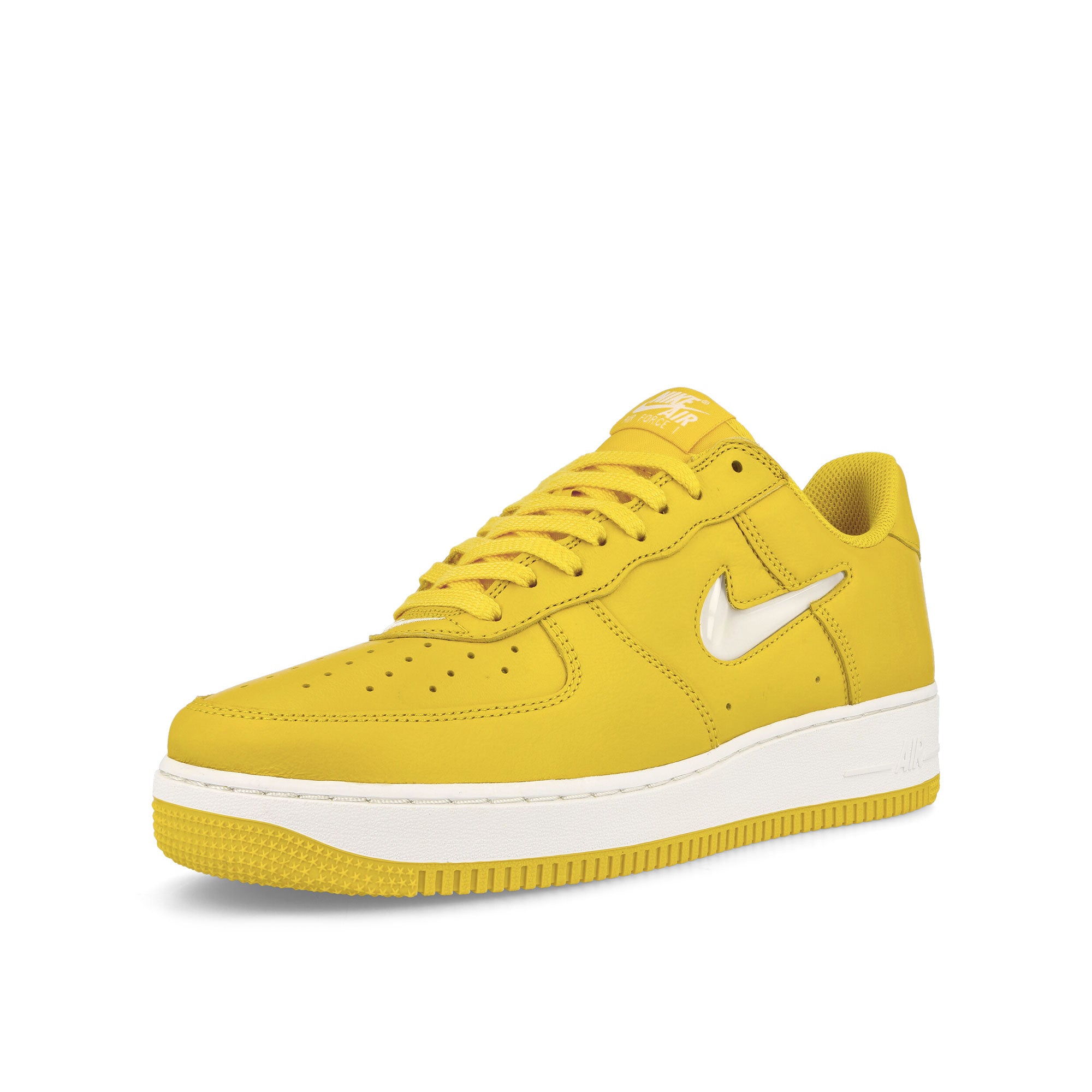 Nike Air Force 1 Low Retro Speed Yellow-Summit White Low Top Sneakers Close Up | Overkill