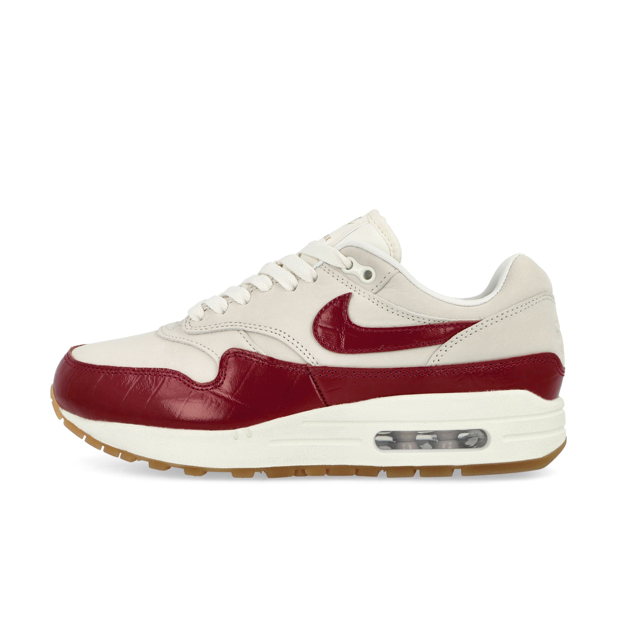 Nike W Nike Air Max 1 LX Sail / Team Red - Sail - Gum Light Brown Low Top Sneakers FJ3169 100 | Overkill