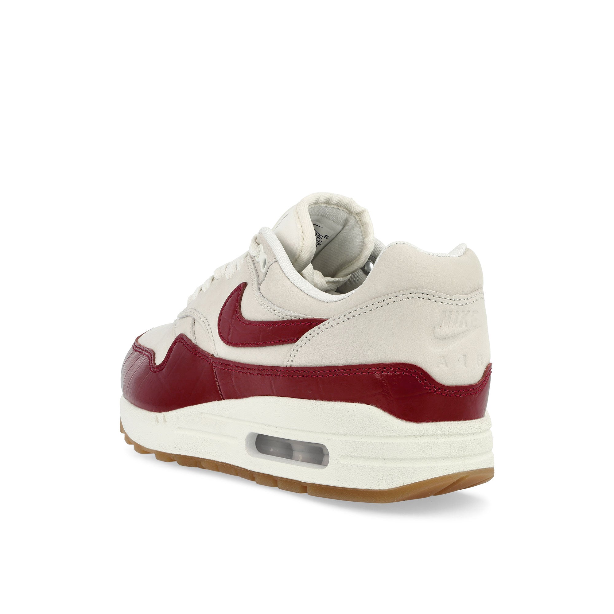 Nike W Nike Air Max 1 LX Sail / Team Red - Sail - Gum Light Brown Low Top Sneakers Material | Overkill