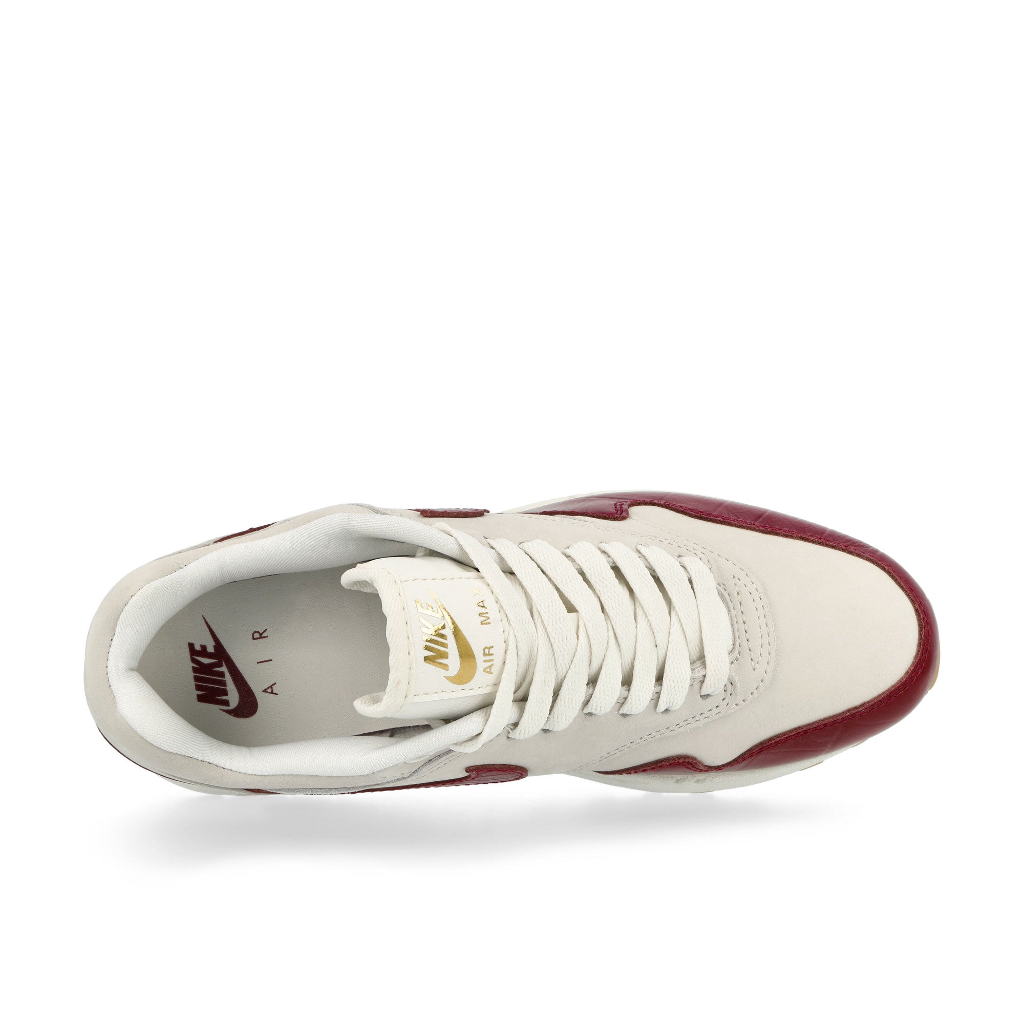 Nike W Nike Air Max 1 LX Sail / Team Red - Sail - Gum Light Brown Low Top Sneakers Detailfoto | Overkill