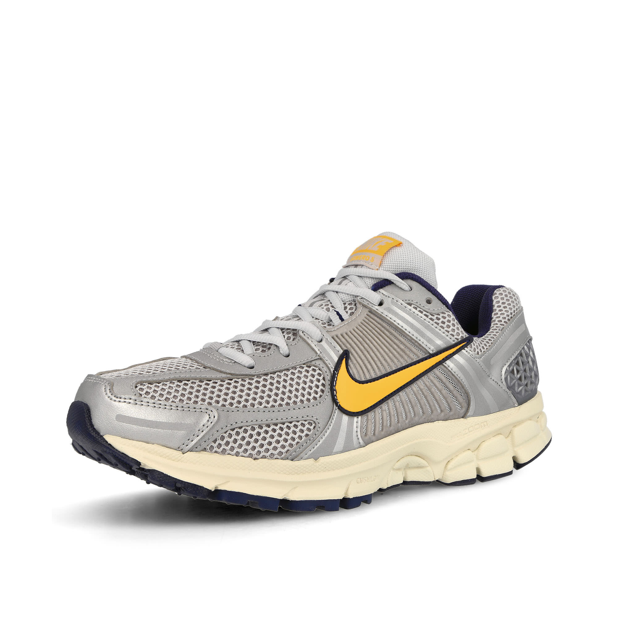 Nike Zoom Vomero 5 MS Pure Platinum-Laser Orange Low Top Sneakers Close Up | Overkill