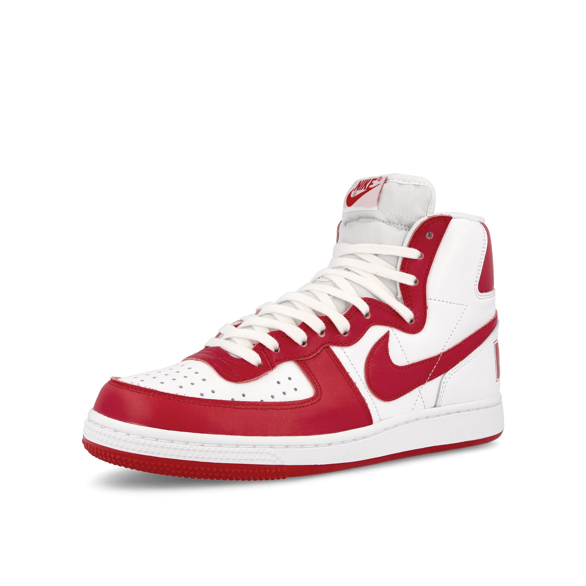 Nike Terminator High White-University Red High Top Sneakers Close Up | Overkill
