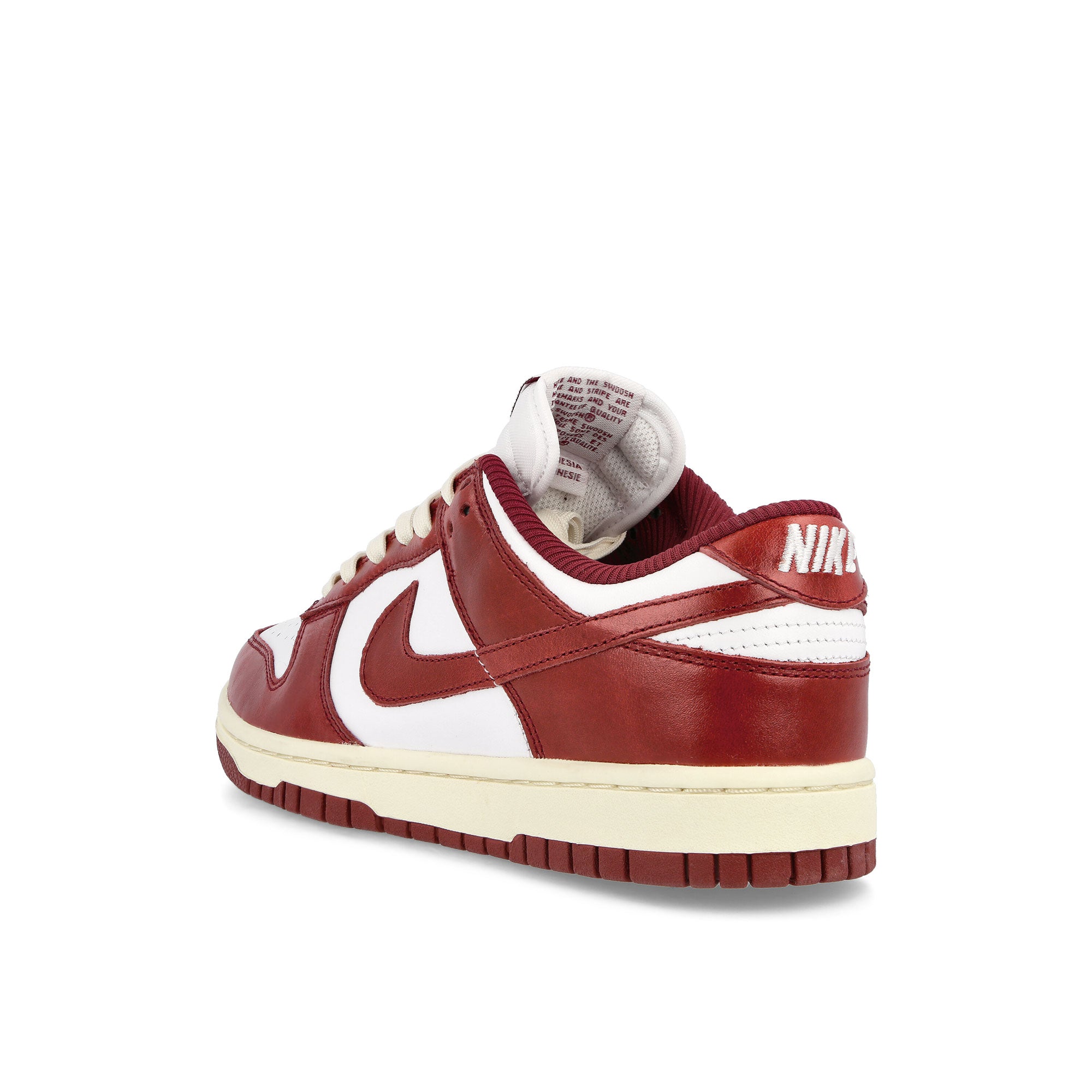 Nike W Dunk Low Premium White / Team Red / Coconut Milk Low Top Sneakers Material | Overkill