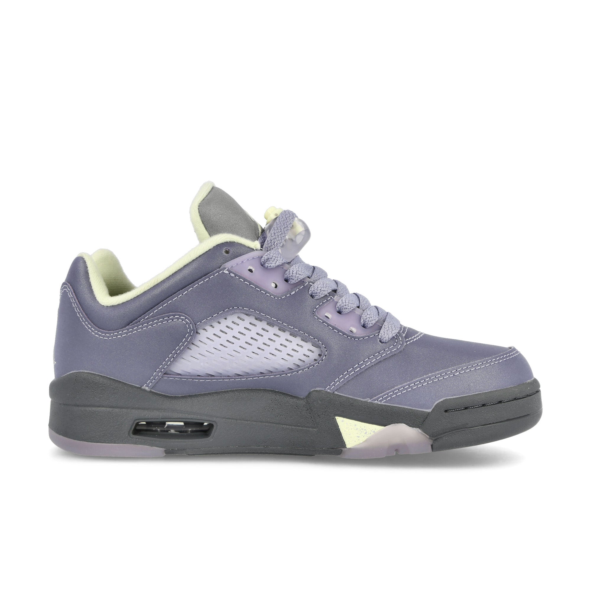 Jordan Wmns Air Jordan 5 Retro Low Indigo Haze / Fire Red - Metallic Silver Sneakers Silhouette | Overkill