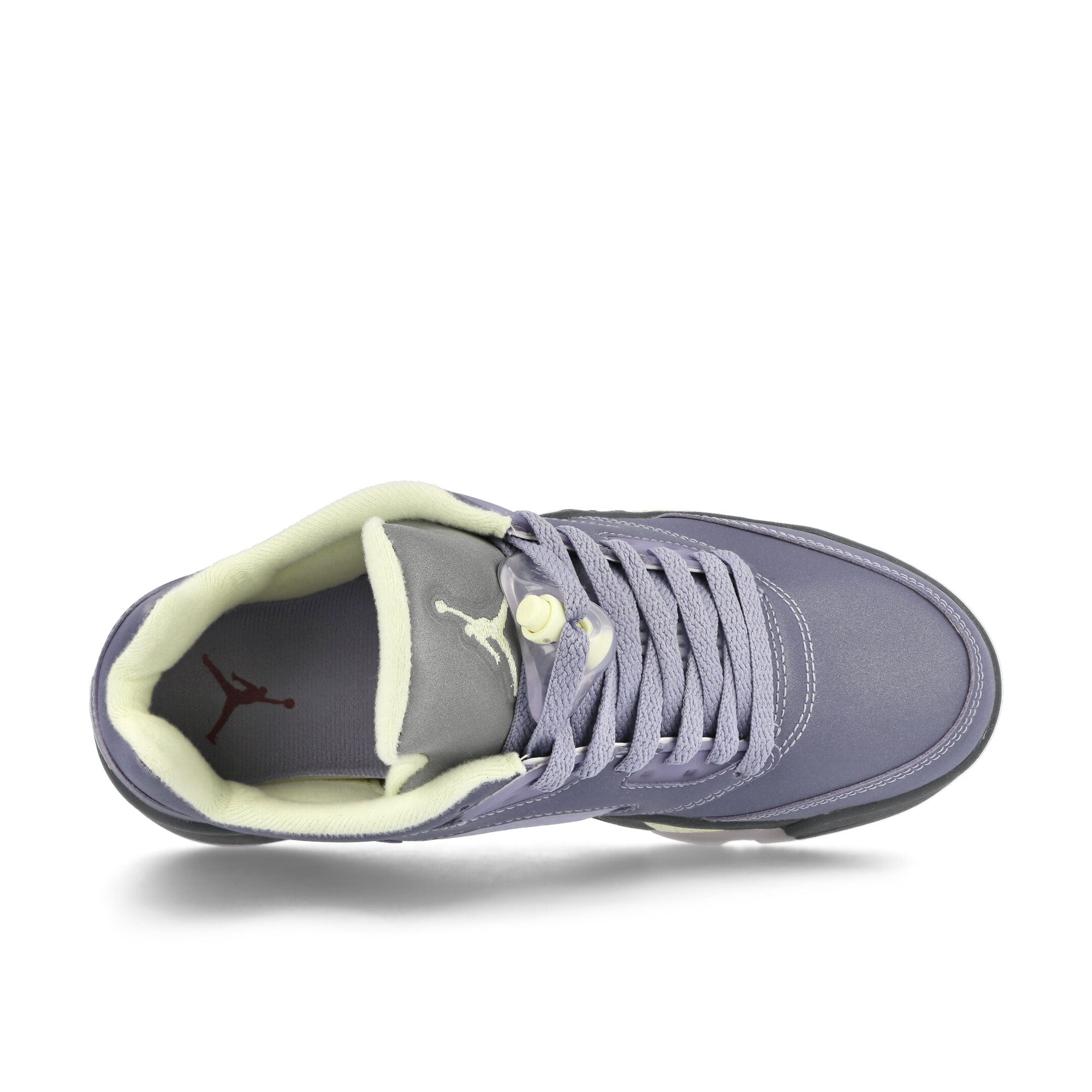 Jordan Wmns Air Jordan 5 Retro Low Indigo Haze / Fire Red - Metallic Silver Sneakers Detail View 1 | Overkill