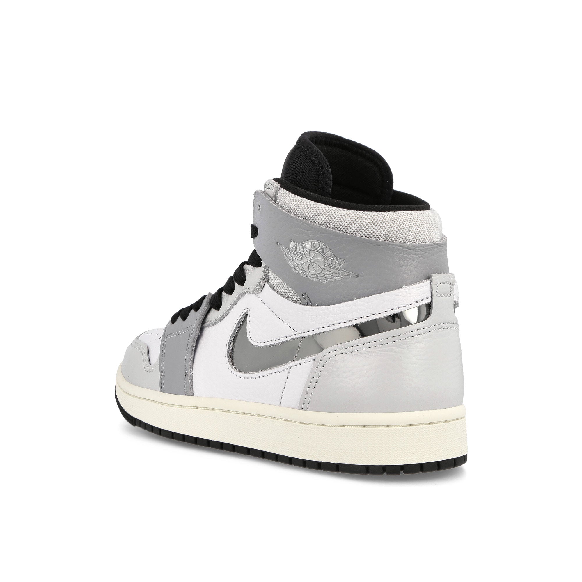 Jordan Wmns Air Jordan 1 Zoom Air Comfort 2 White / Metallic Silver - Photon Dust High Top Sneakers Material | Overkill