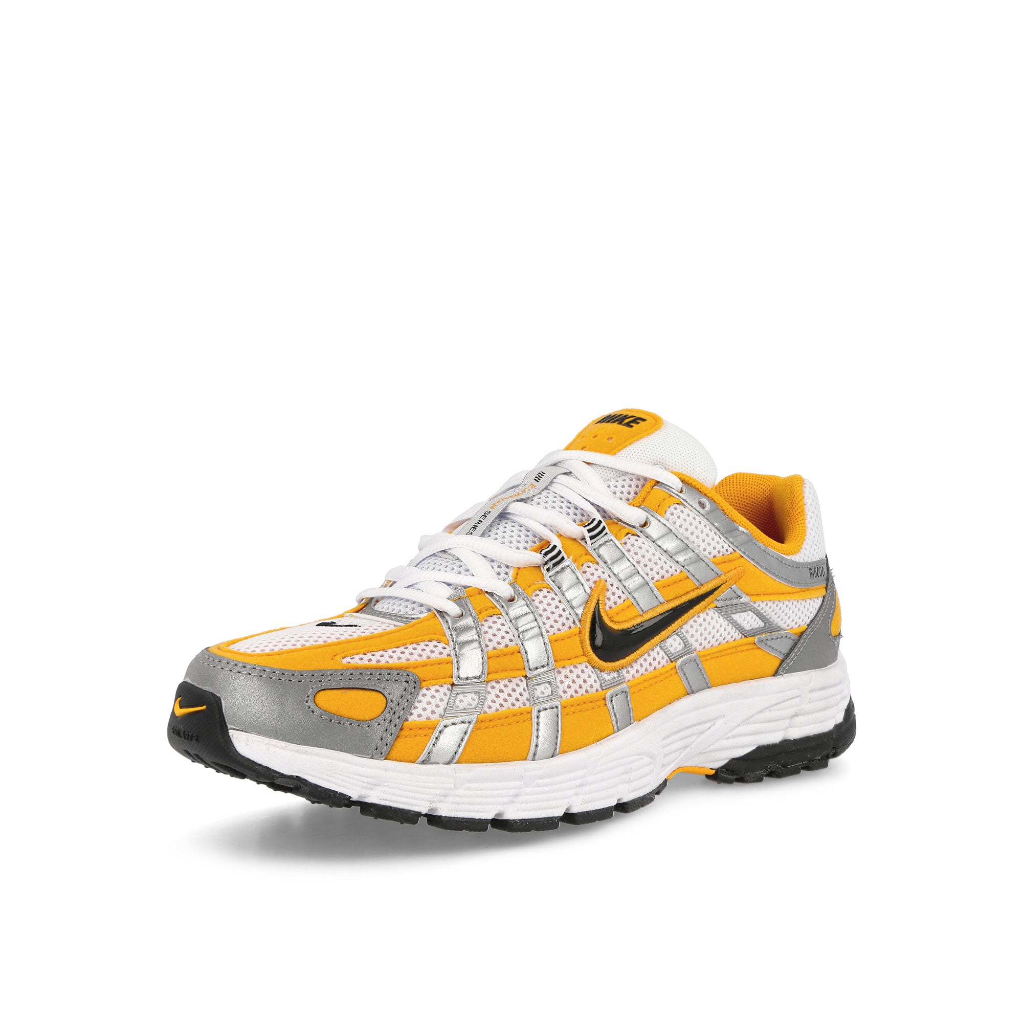 Nike Wmns P-6000 Sundial-Black - White - Metallic Silver Low Top Sneakers Close Up | Overkill