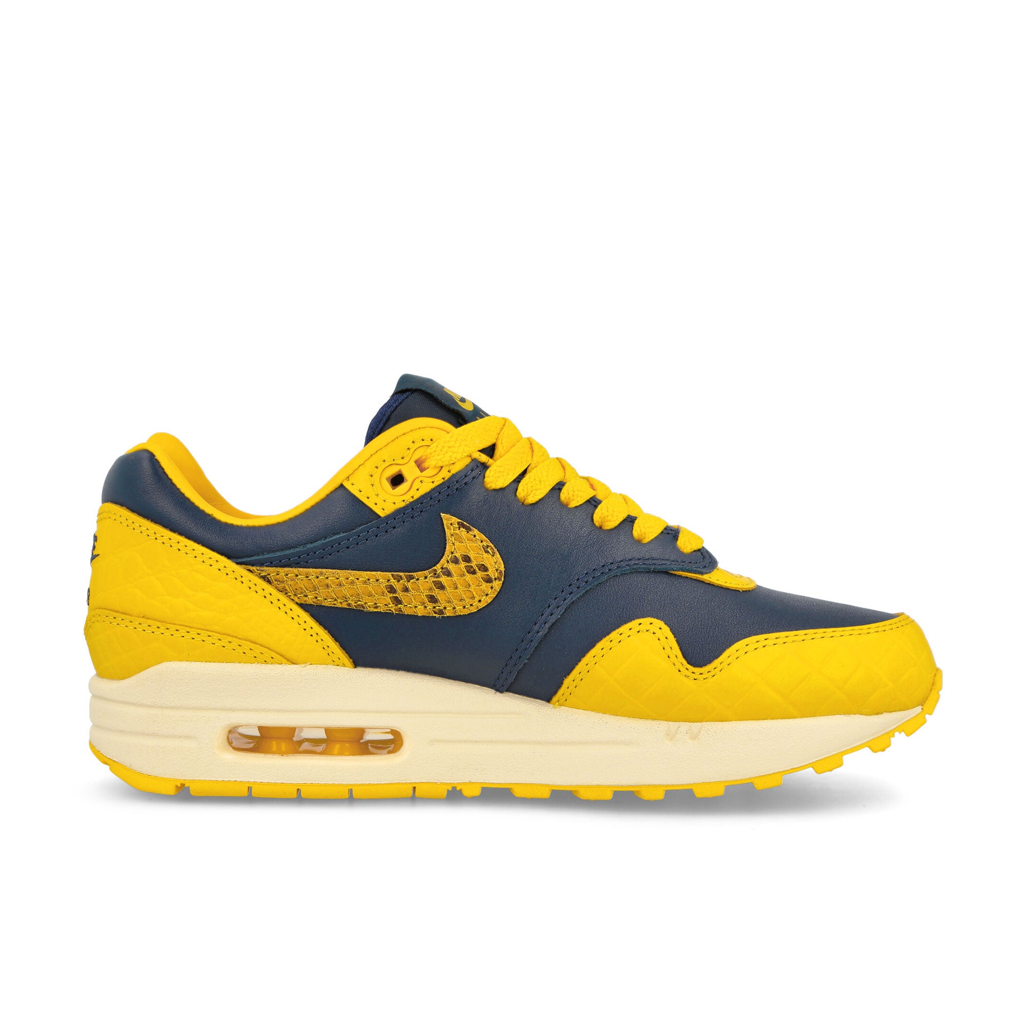 Nike W Air Max 1 Premium Midnight Navy-Varsity Maize-Natural Low Top Sneakers Silhouette | Overkill