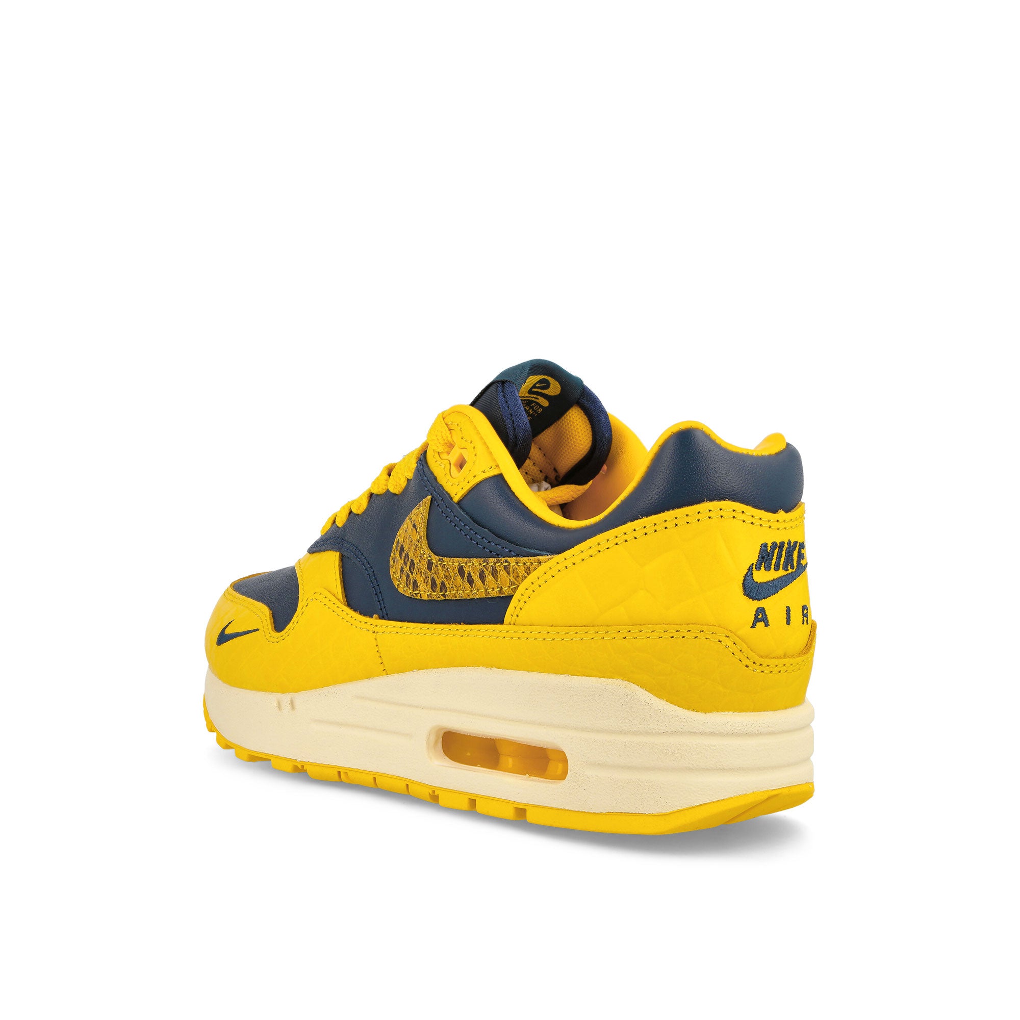 Nike W Air Max 1 Premium Midnight Navy-Varsity Maize-Natural Low Top Sneakers Material | Overkill