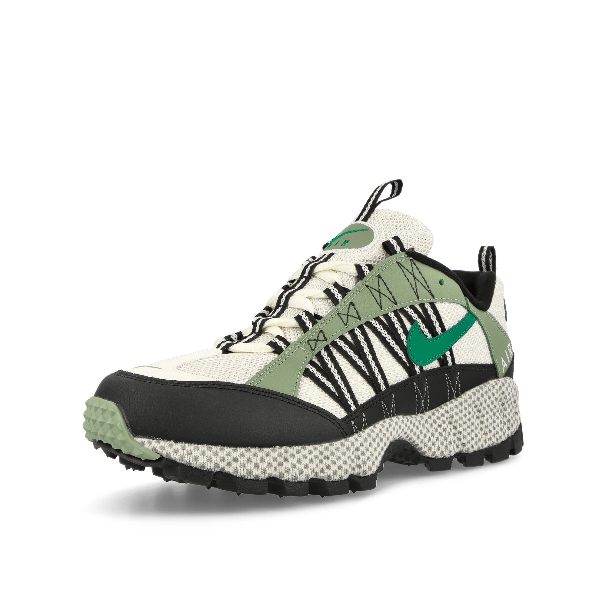 Nike Air Humara QS Oil Green-Malachite - Phantom - Light Bone Low Top Sneakers Close Up | Overkill