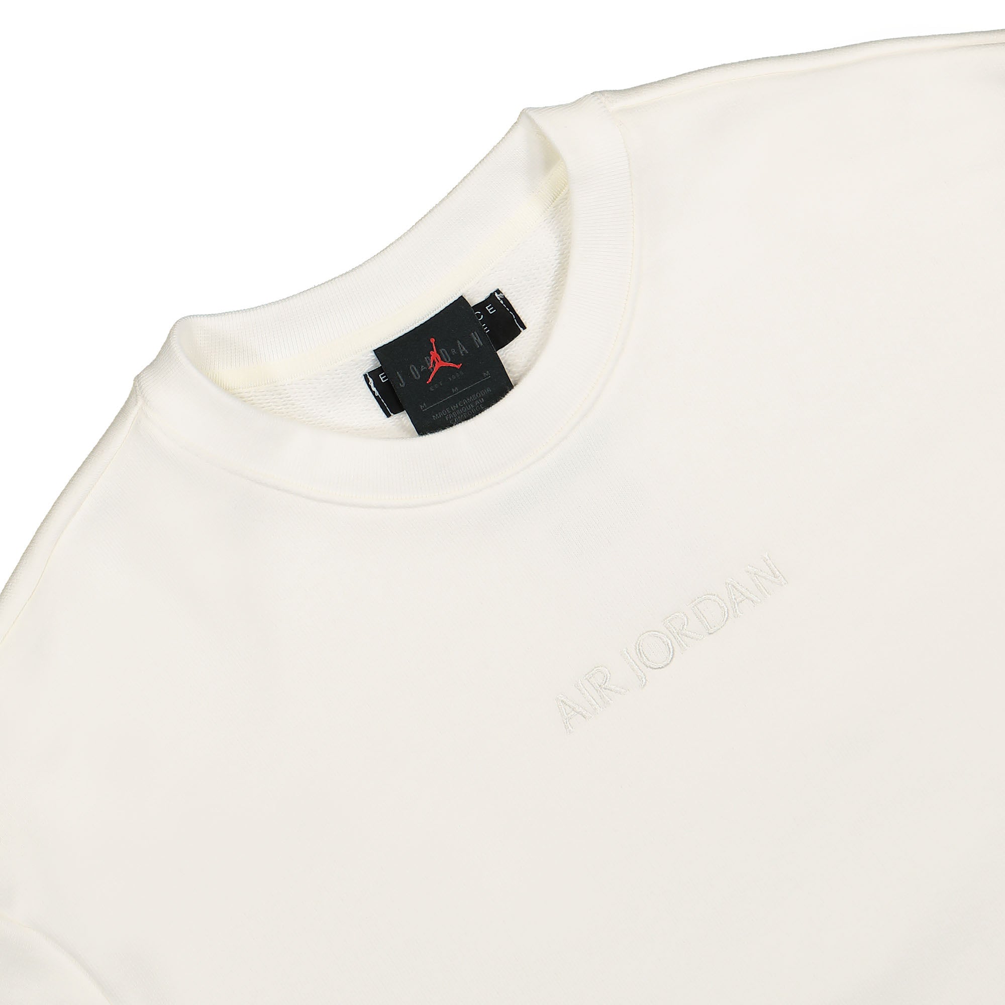 Jordan Air Jordan Wordmark Fleece Crew Sail / Sail Sweatshirts Close-up | Overkill