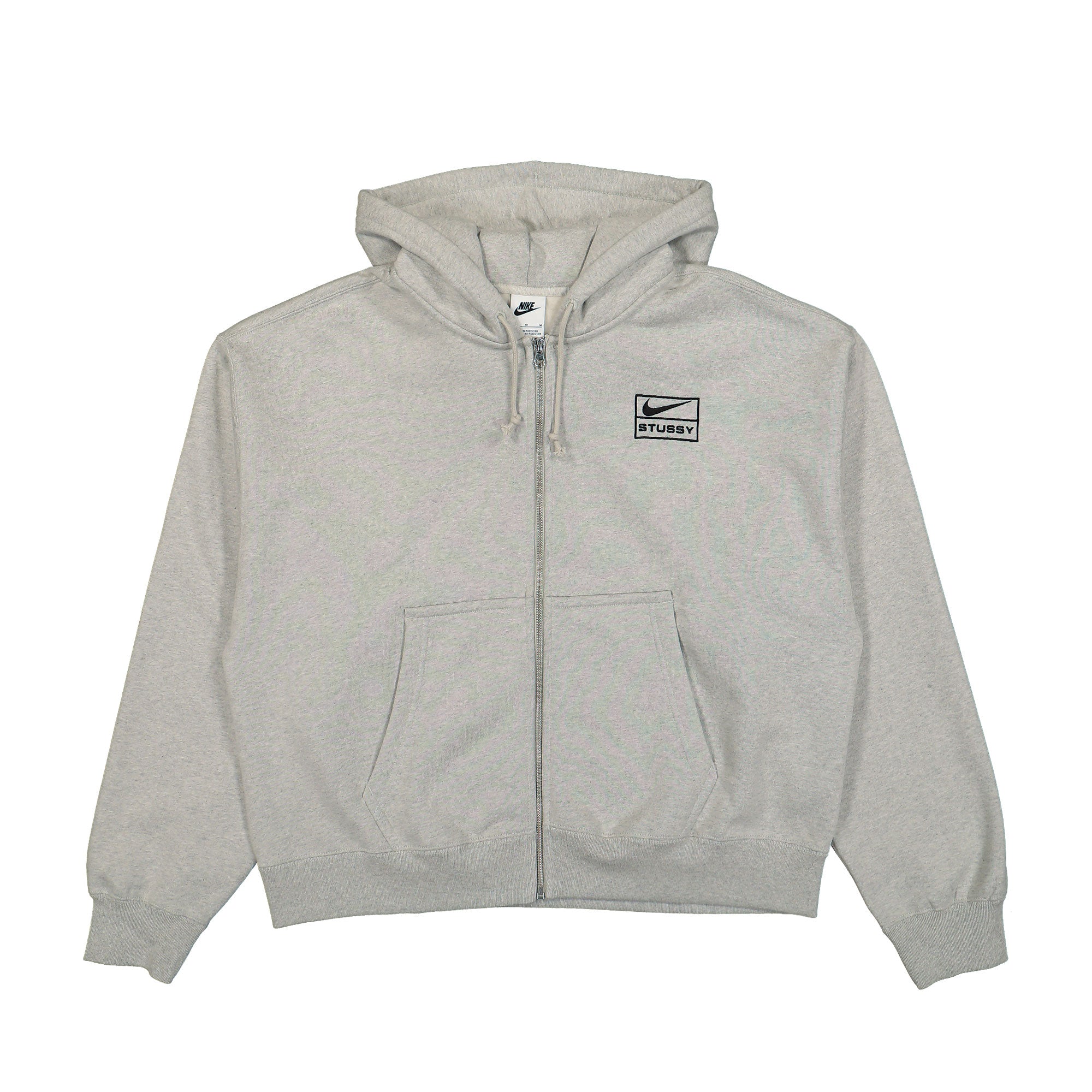 Nike Stussy x Nike Full-Zip Fleece Hoodie Grey Heather / Black Hoodies FJ9181 050 | Overkill